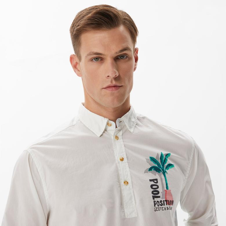 Scotch&Soda Erkek Beyaz Gömlek
