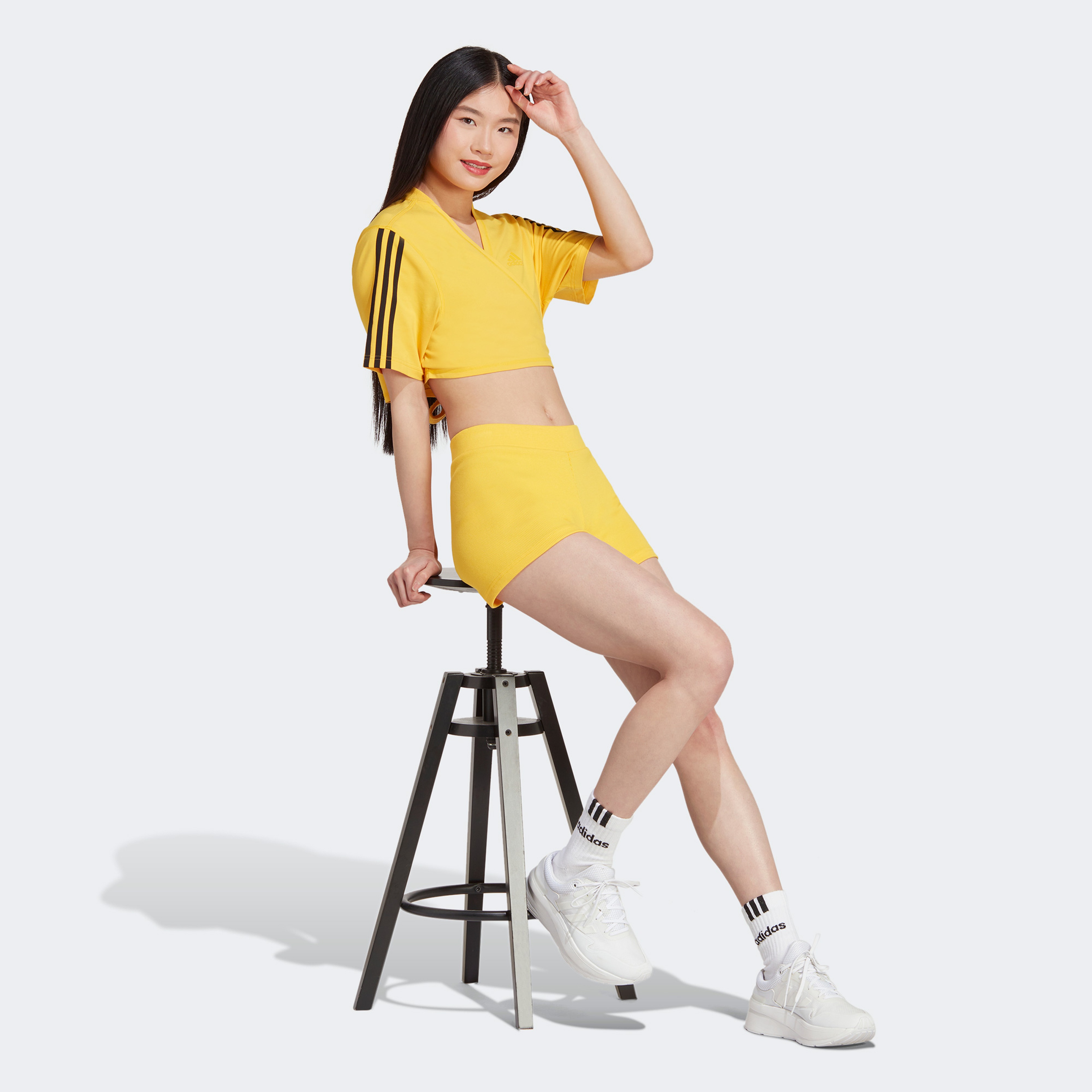 adidas Lng Rib Kadın Sarı Şort