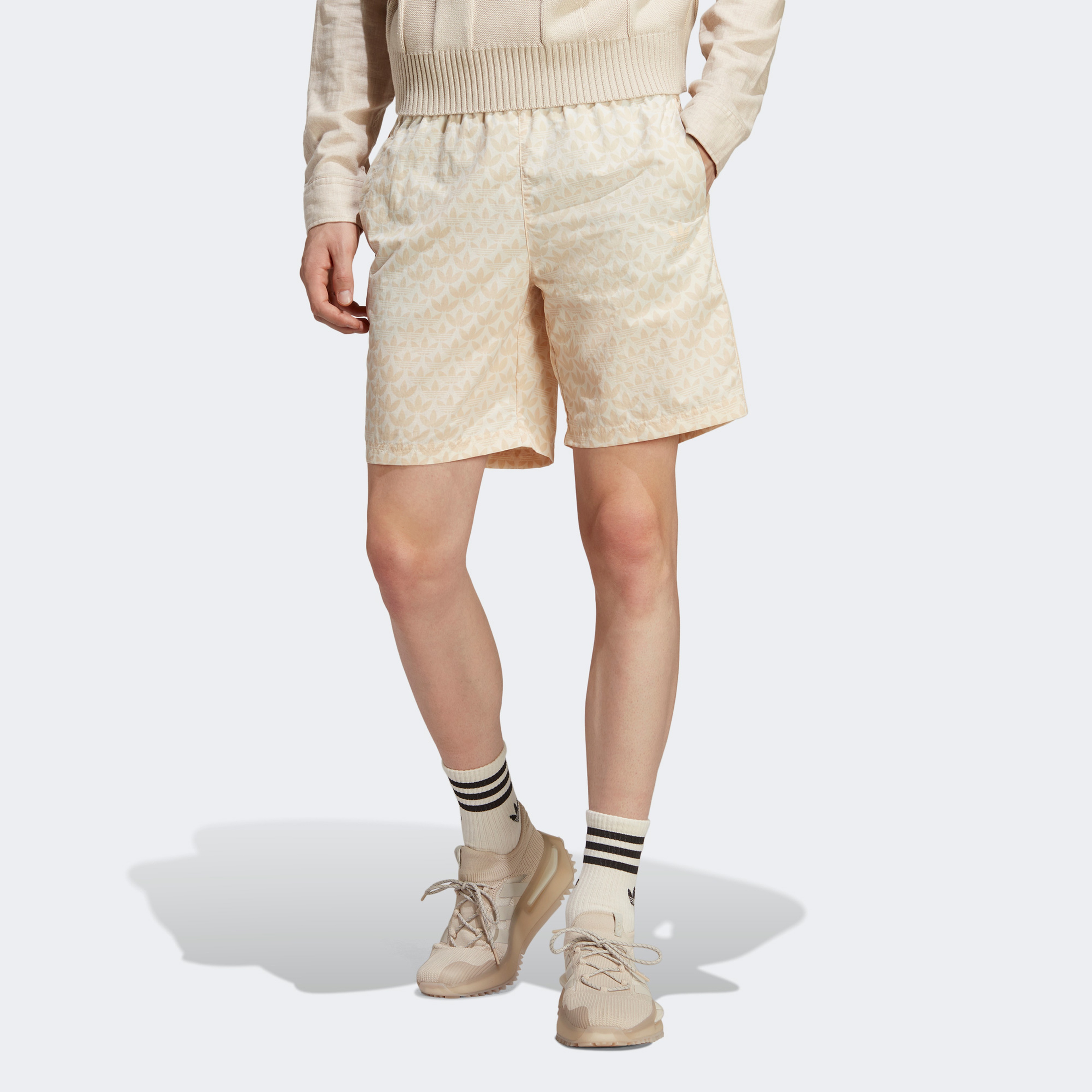 adidas Originals Monogram Erkek Krem Deniz Şortu