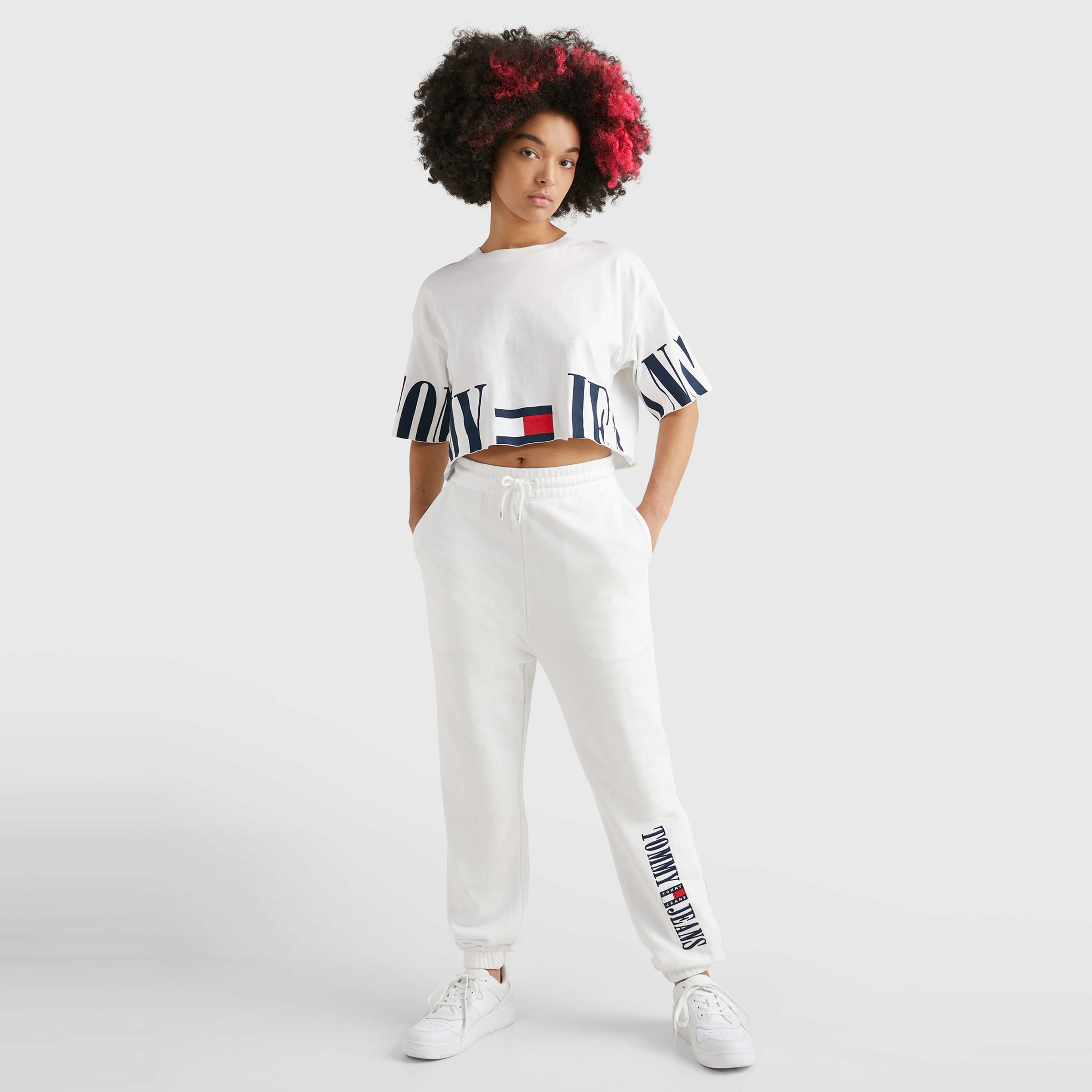 Tommy Jeans Classics Kadın Beyaz Eşofman Altı