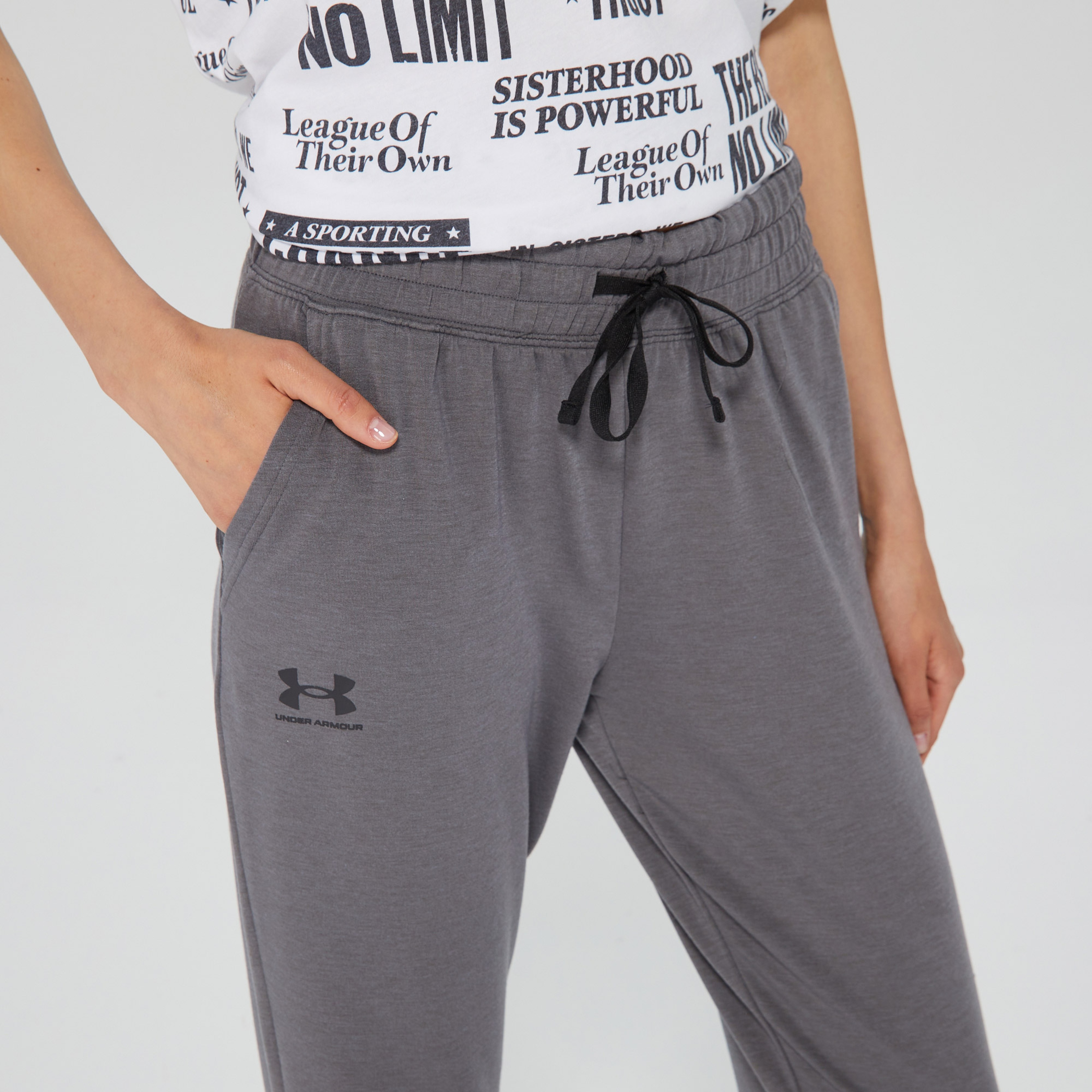 Under Armour Rival Terry Jogger Kadın Gri Eşofman Altı