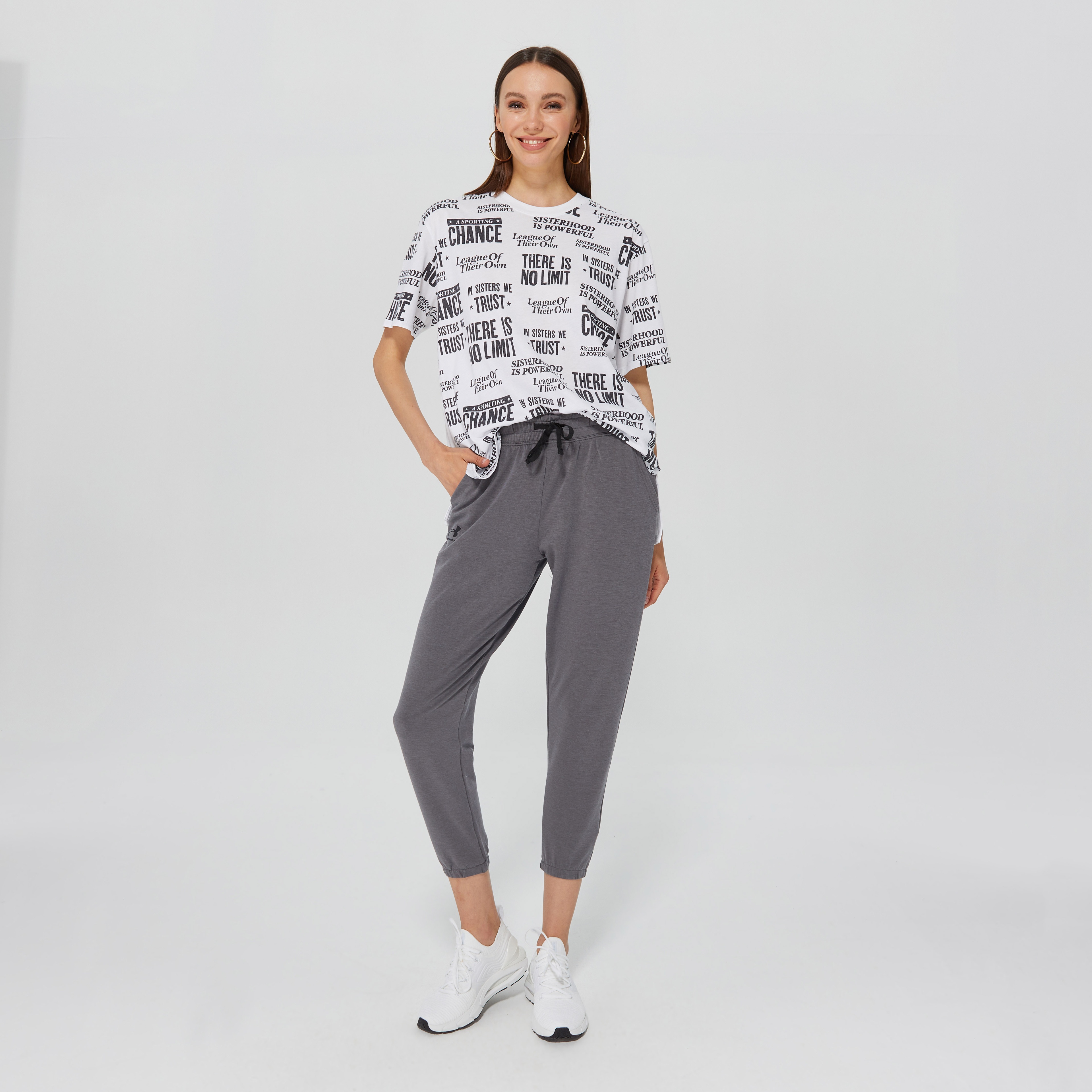 Under Armour Rival Terry Jogger Kadın Gri Eşofman Altı