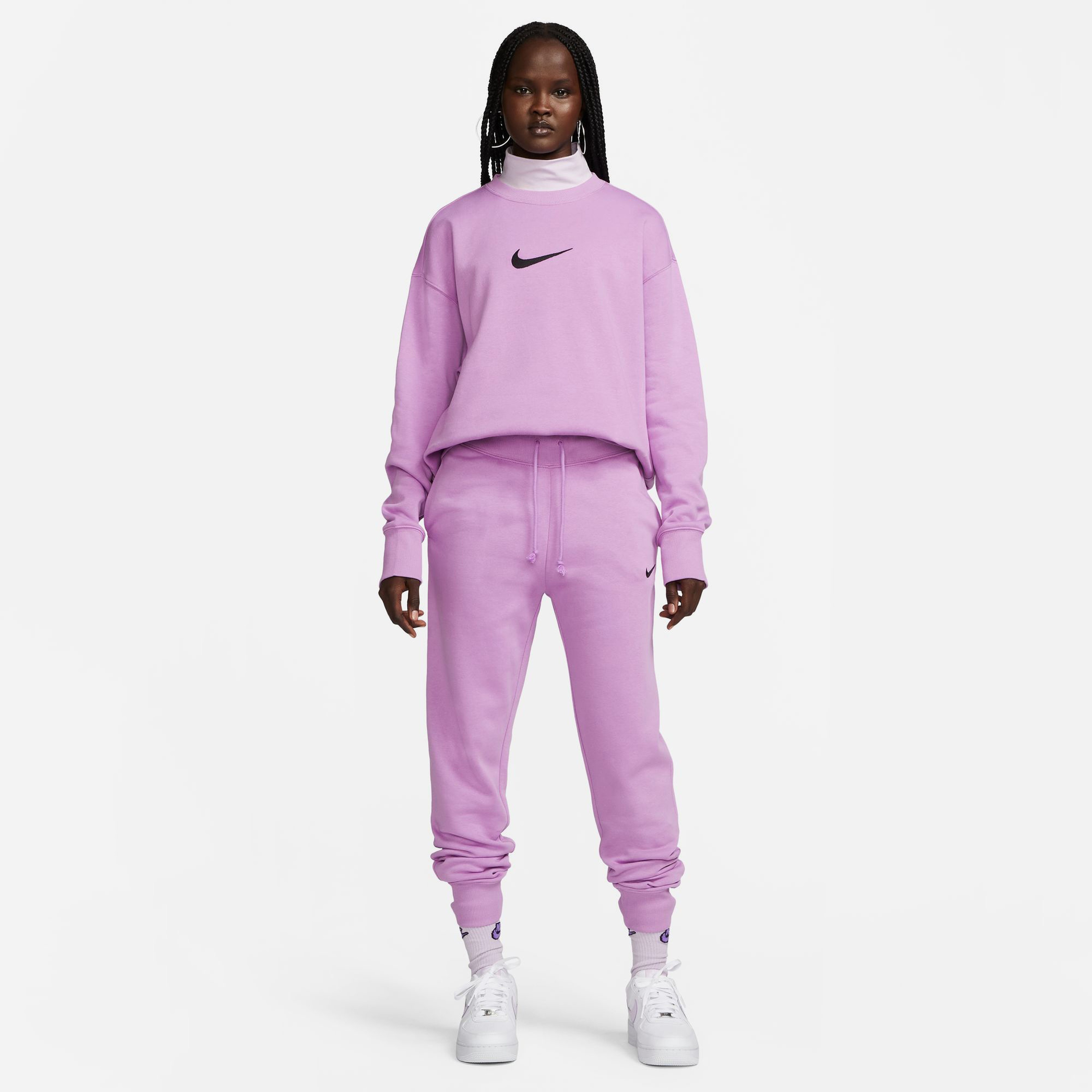 Nike Sportswear Phoenix Fleece Kadın Mor Eşofman Altı