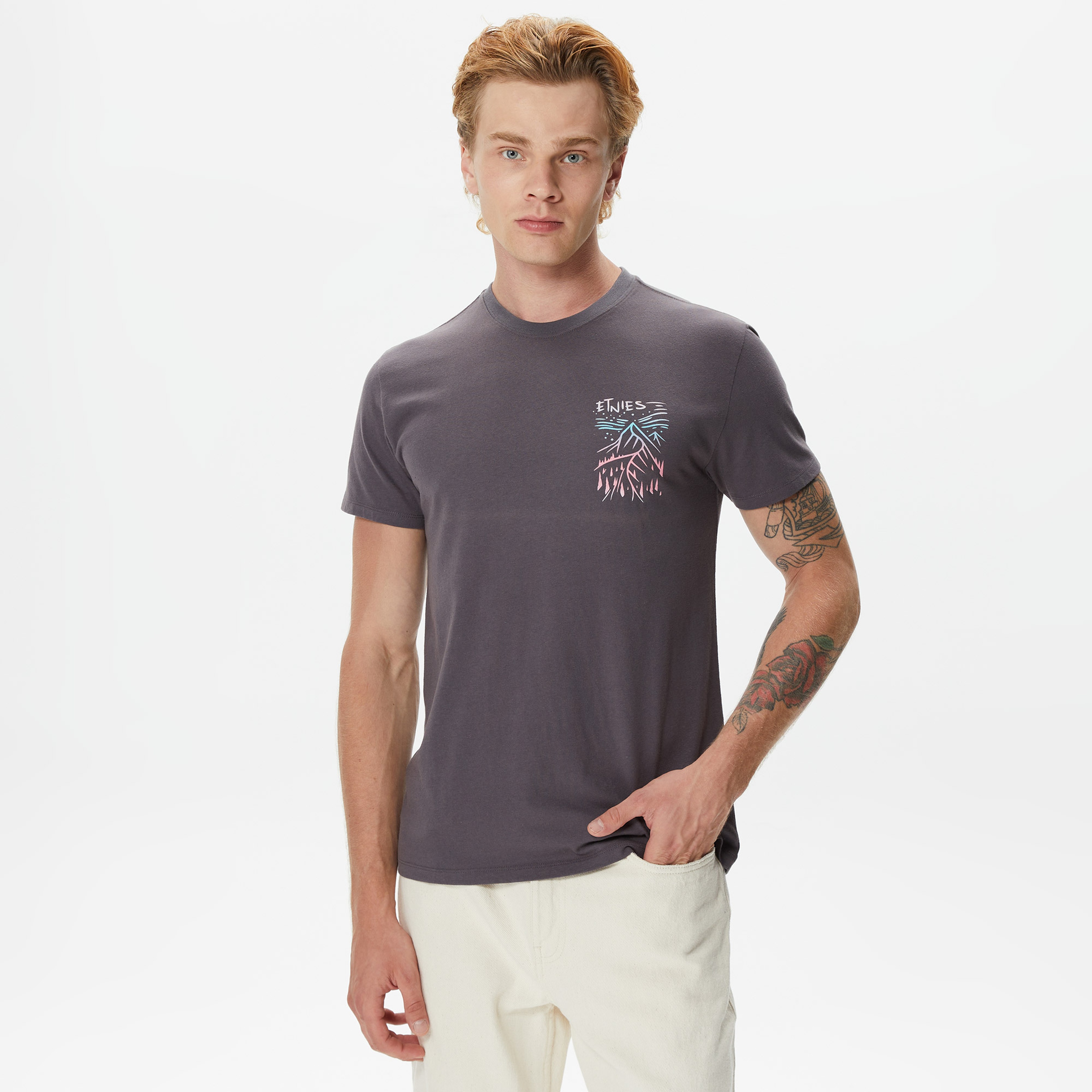 Etnies Rp Lines Erkek Gri T-Shirt