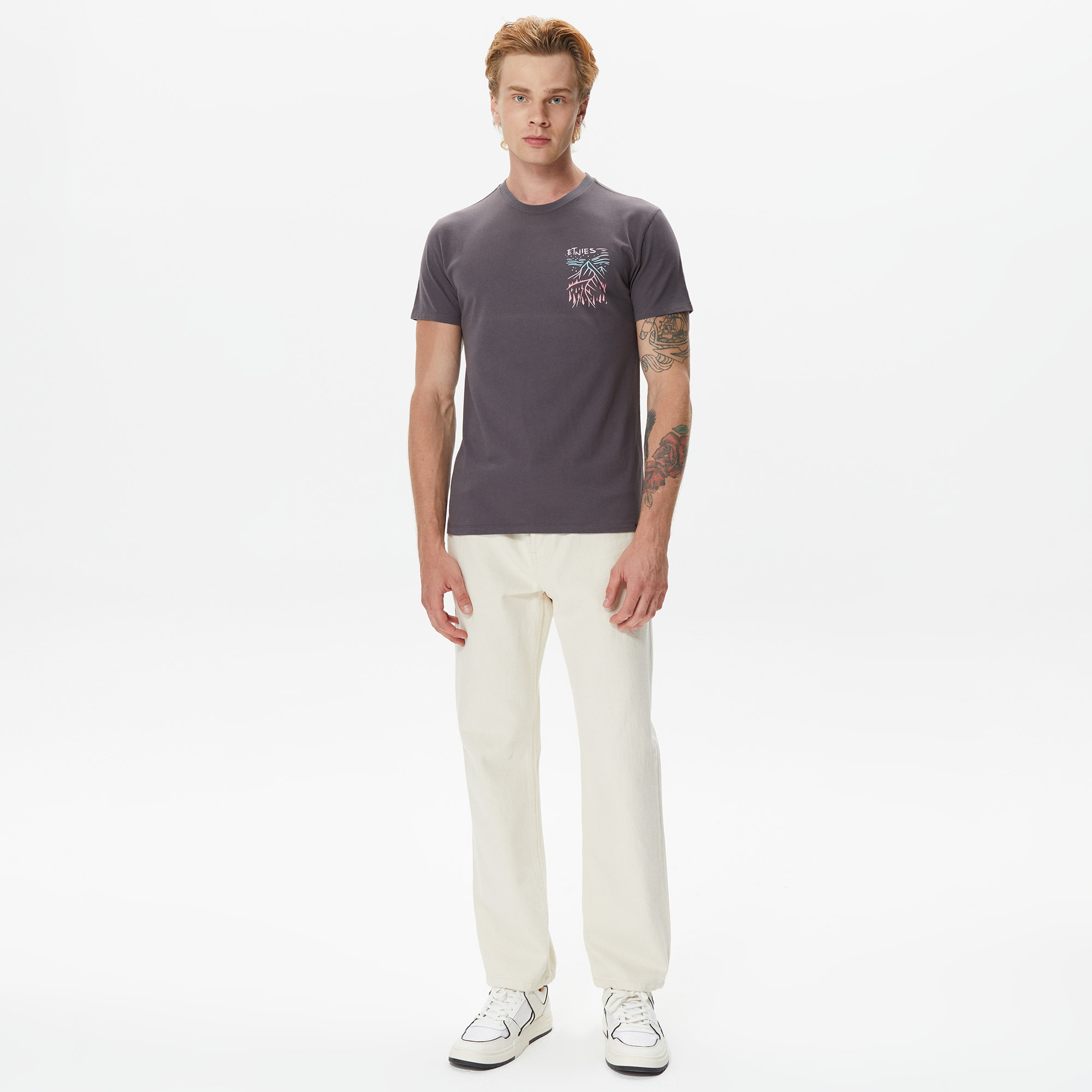 Etnies Rp Lines Erkek Gri T-Shirt