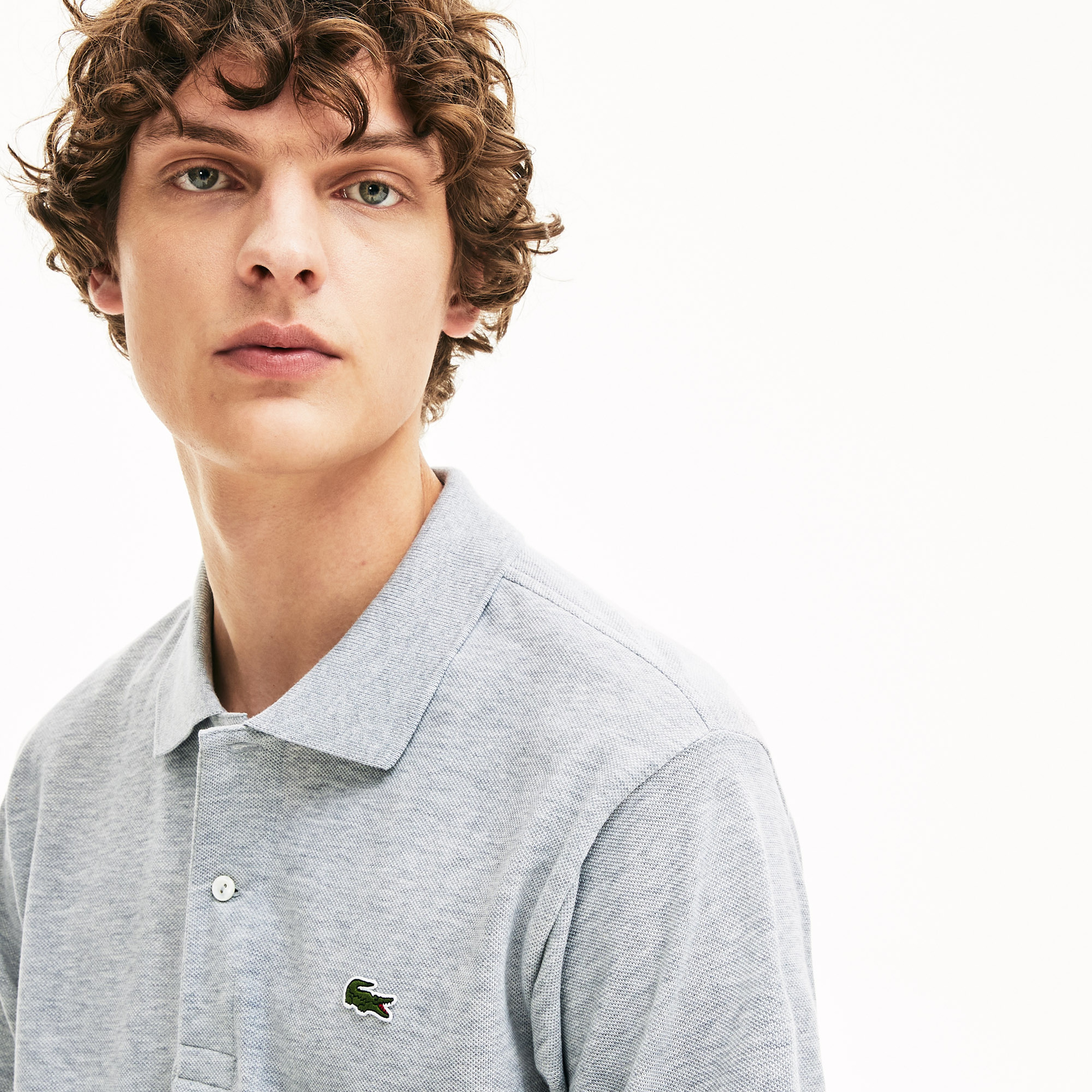 Lacoste Erkek Klasik Fit L1212 Gri Polo