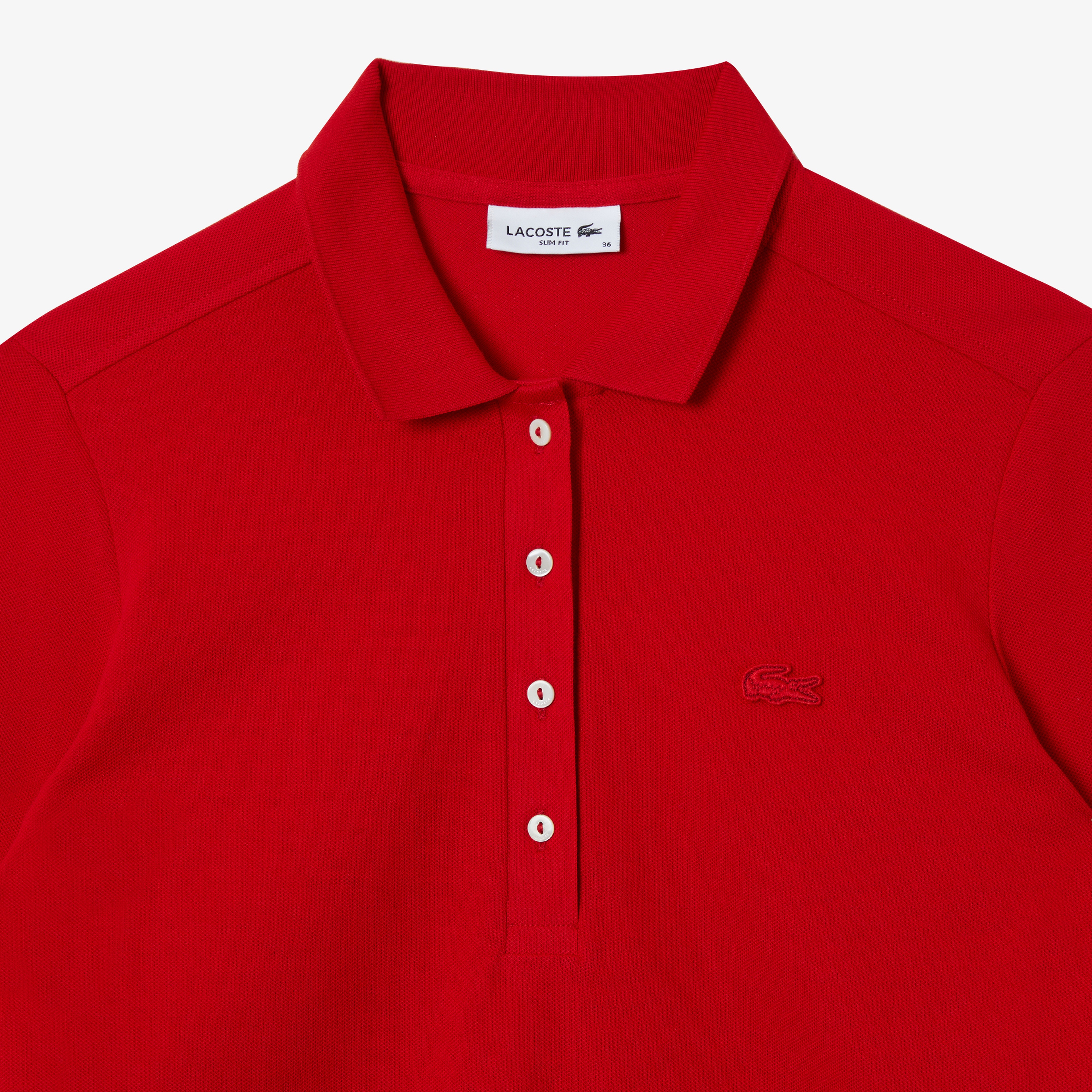 Kadın Slim Fit Kırmızı Polo