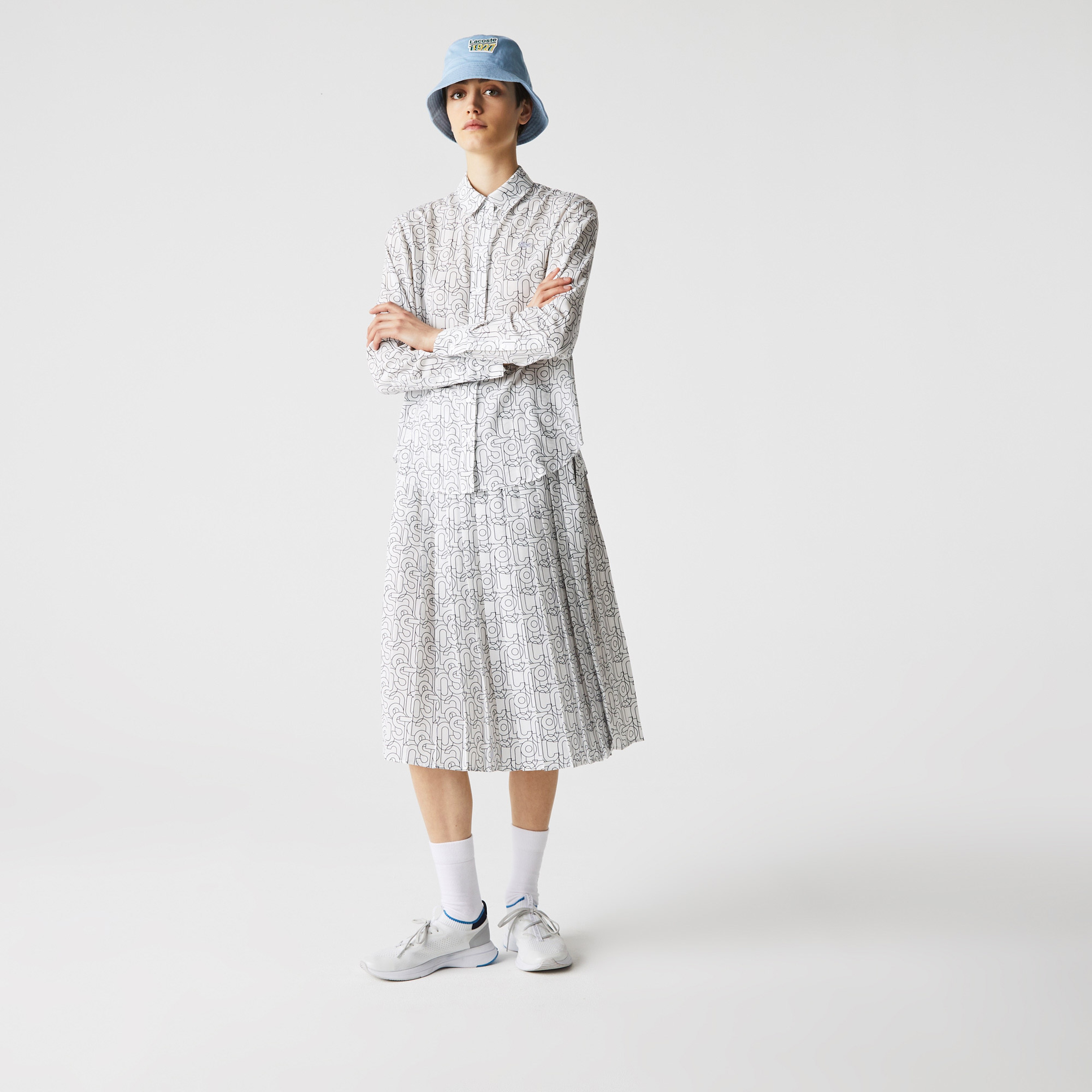 Lacoste Women's Print Relaxed Fit Flowy Shirt