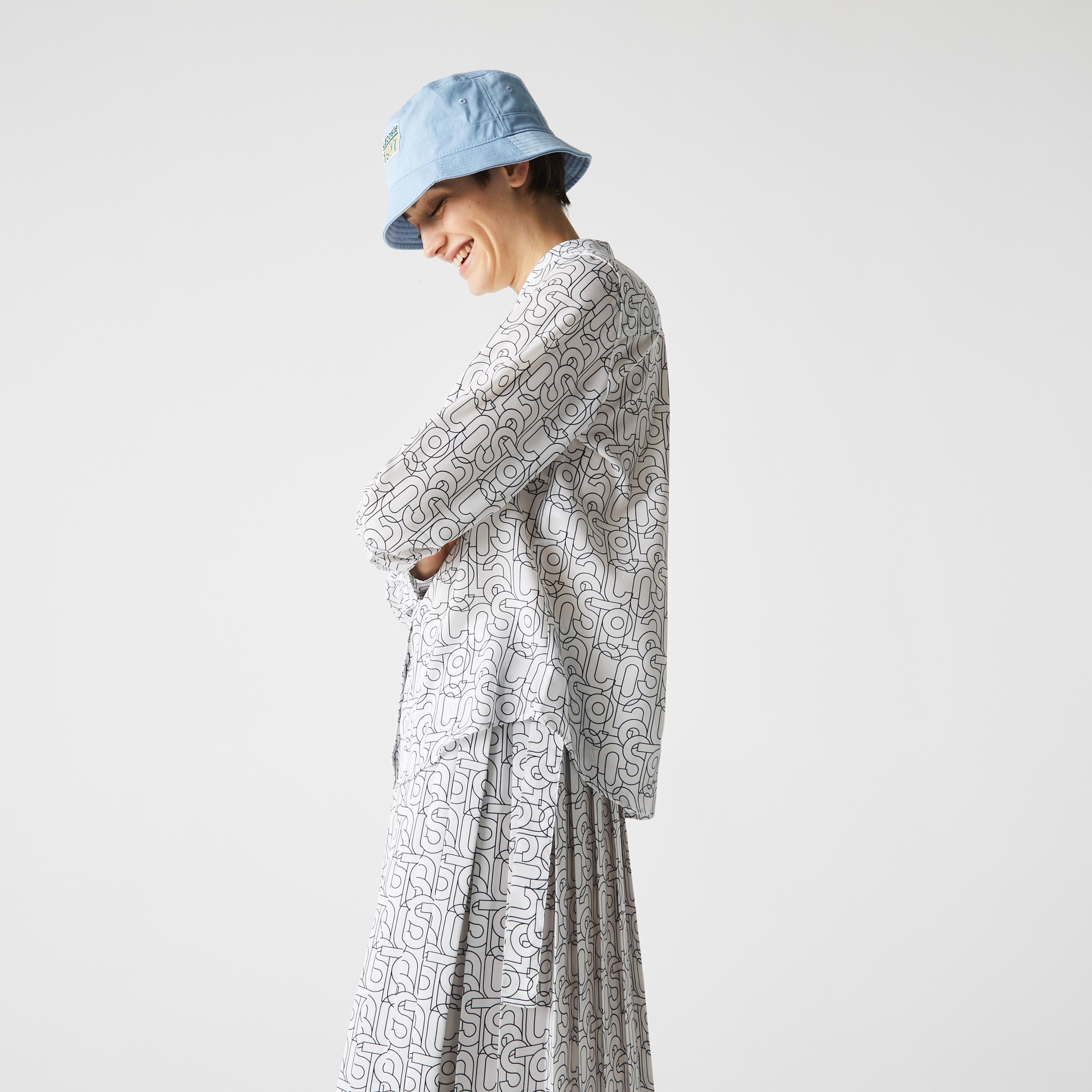 Lacoste Women's Print Relaxed Fit Flowy Shirt