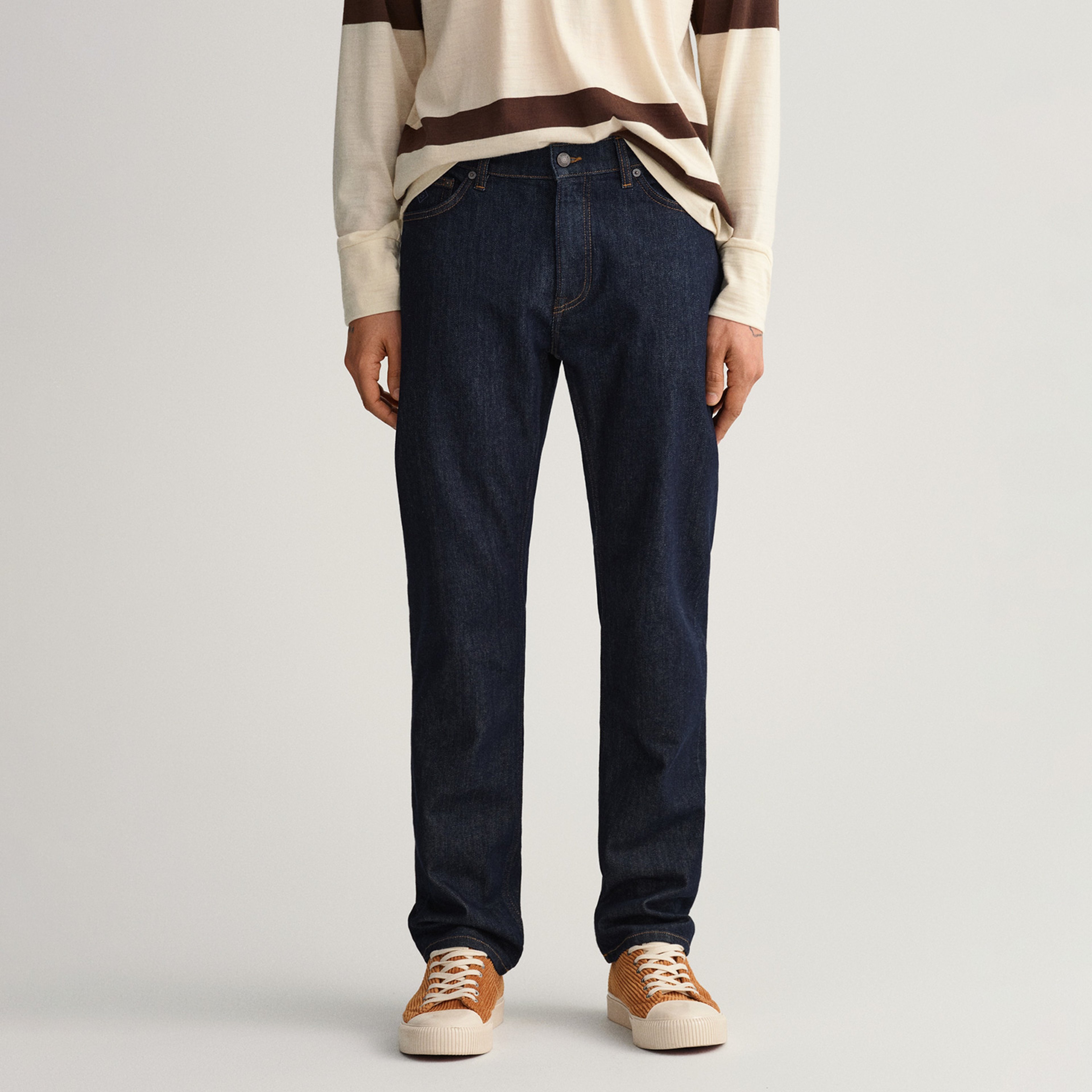 Gant Erkek Lacivert Regular Fit Jean Pantolon