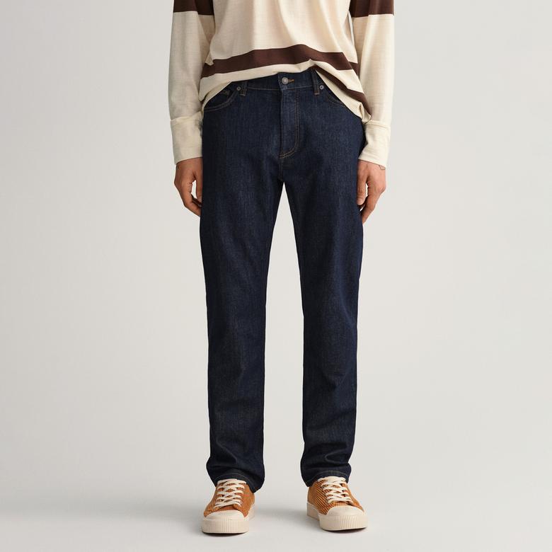 Gant Erkek Lacivert Regular Fit Jean Pantolon