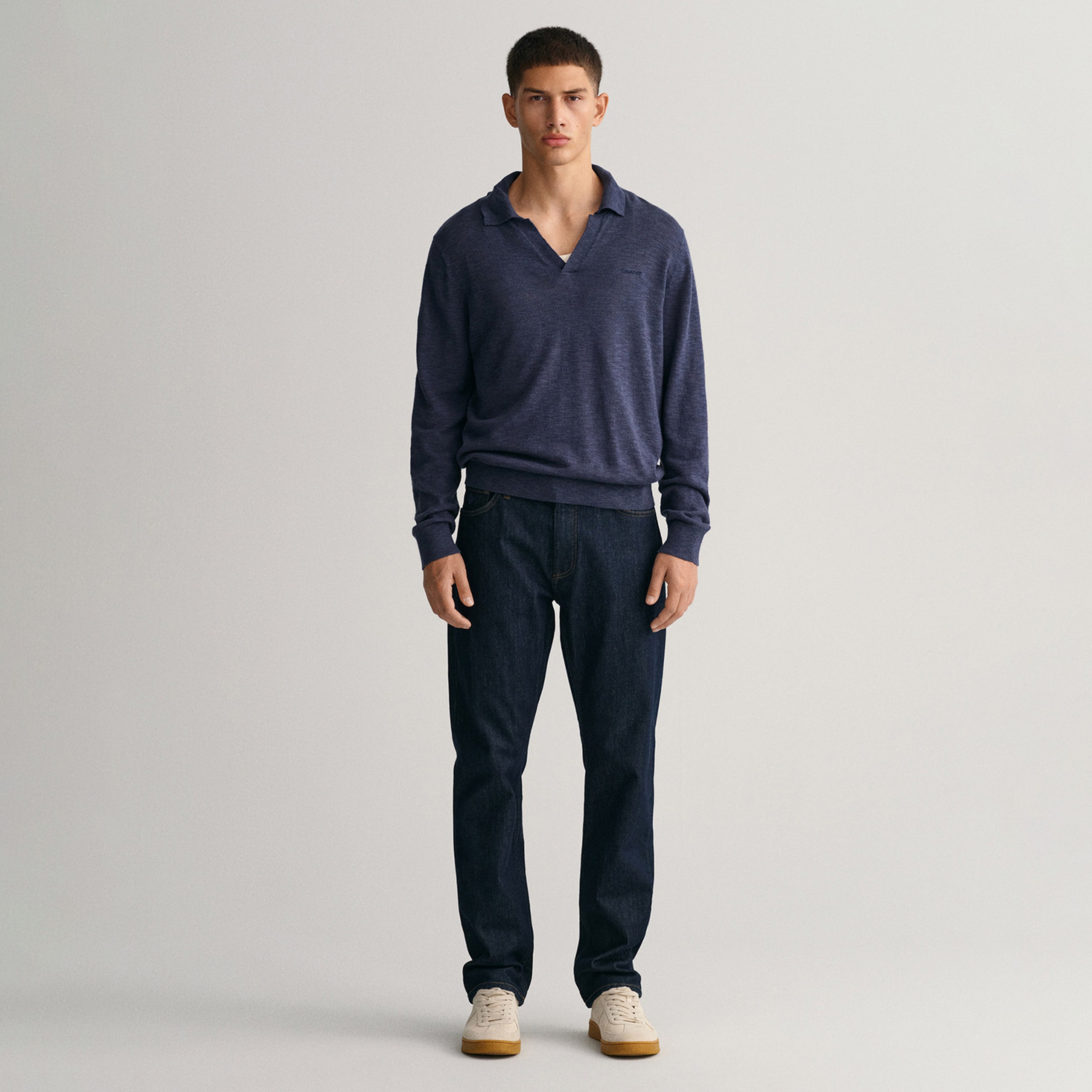 Gant Erkek Lacivert Regular Fit Jean Pantolon