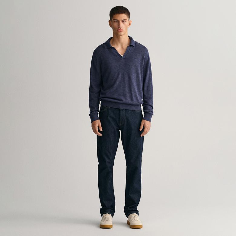 Gant Erkek Lacivert Regular Fit Jean Pantolon