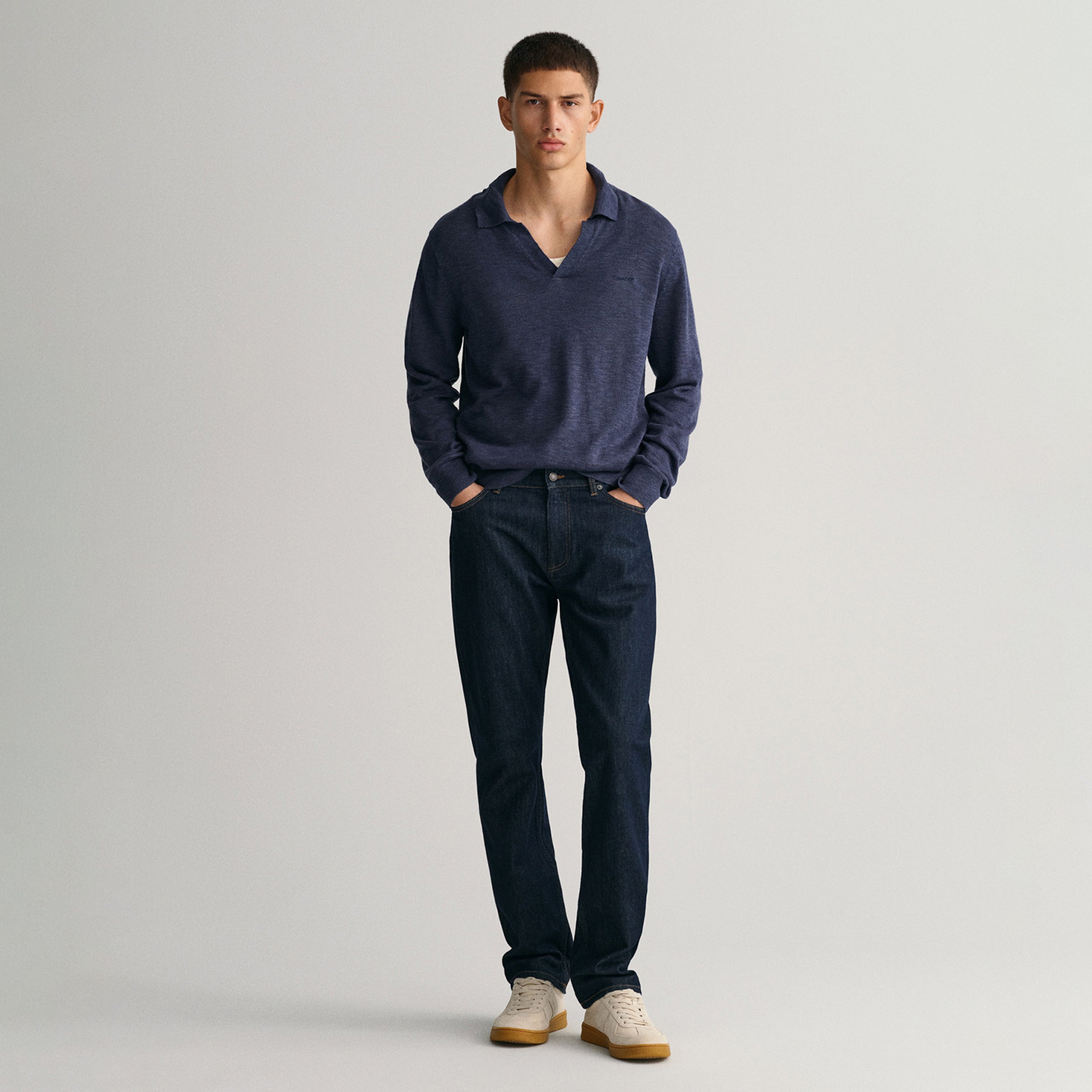 Gant Erkek Lacivert Regular Fit Jean Pantolon