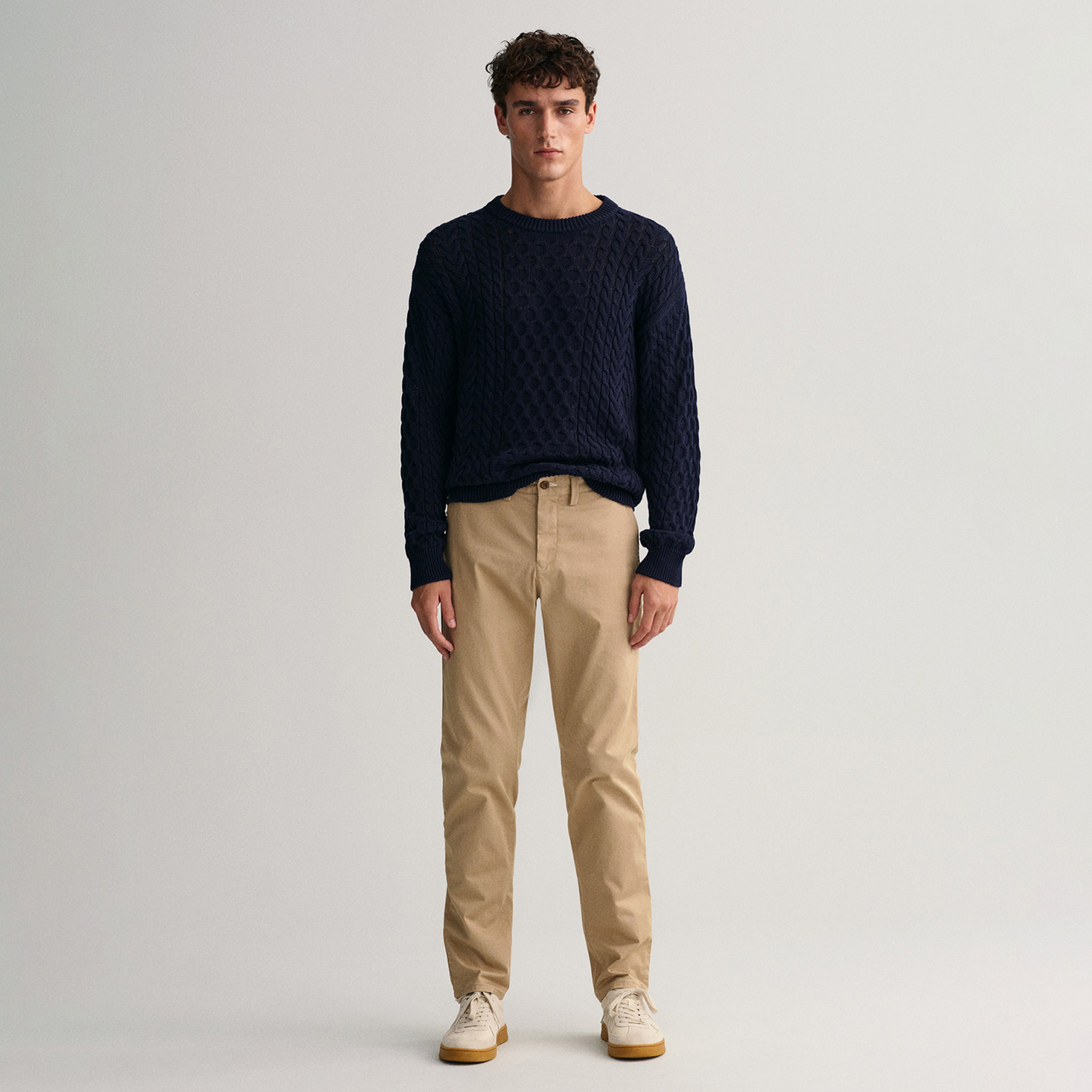 GANT Erkek Bej Slim Fit Hallden Pantolon