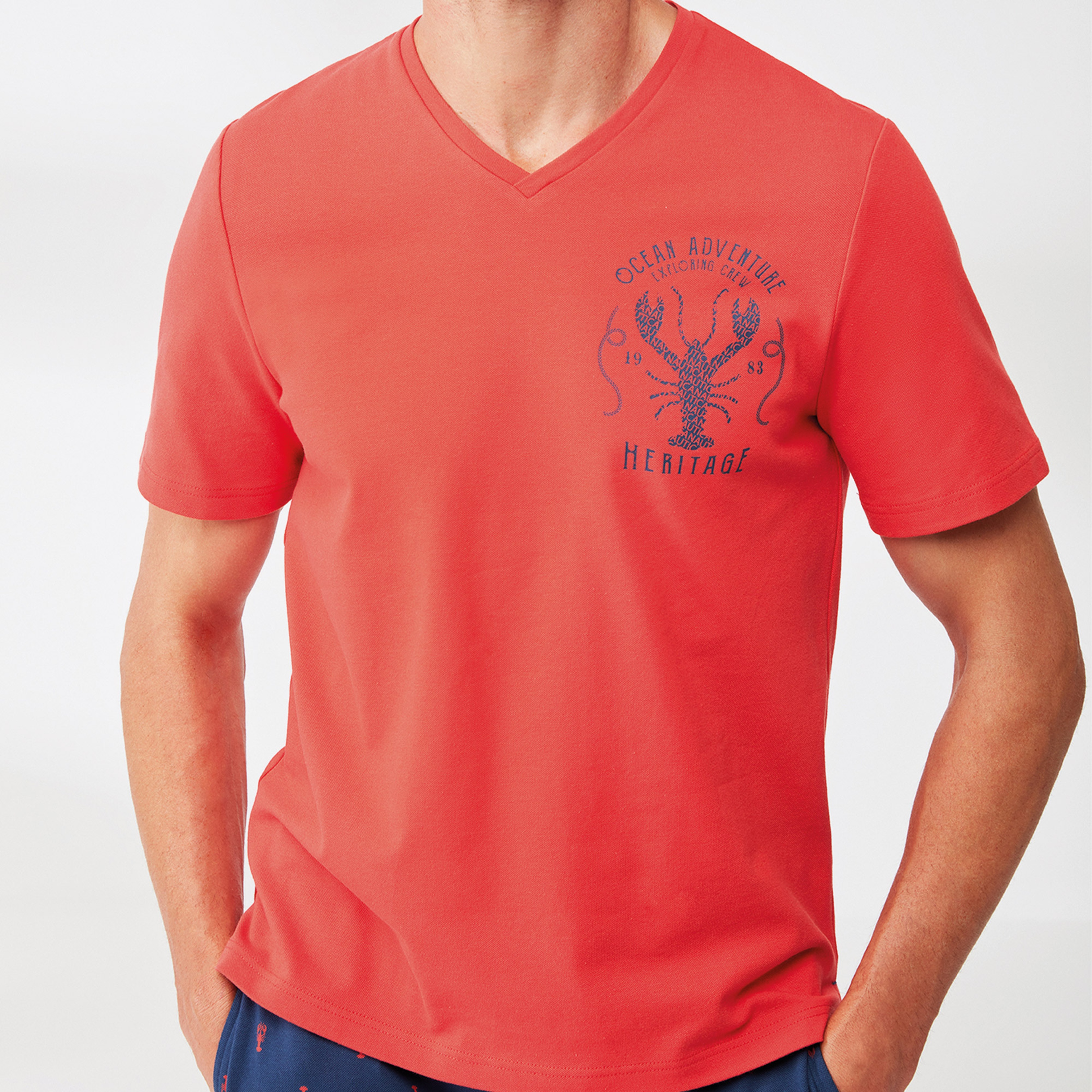 NAUTICA ERKEK KIRMIZI PİJAMA TAKIM