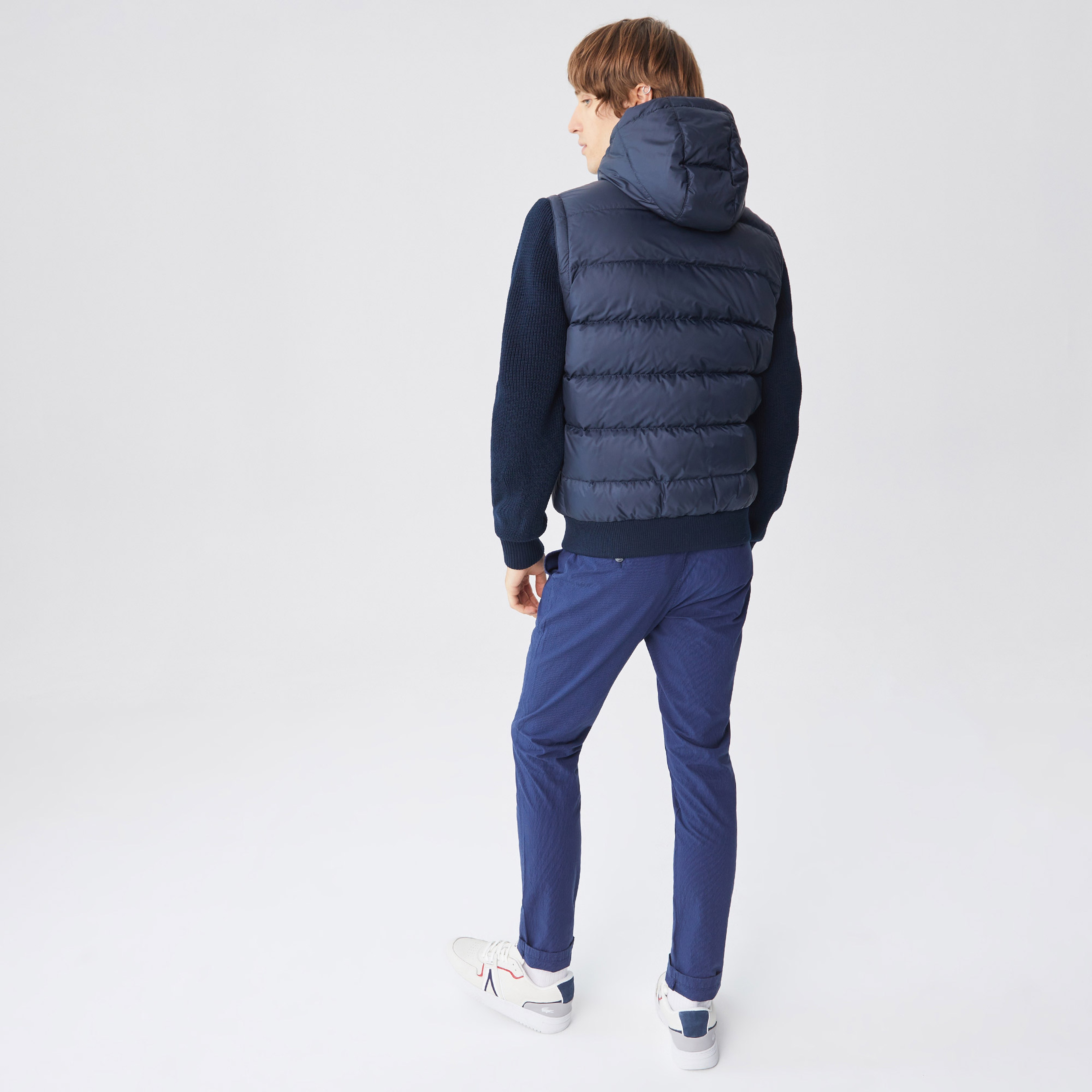 Erkek Kapüşonlu Lacivert Mont