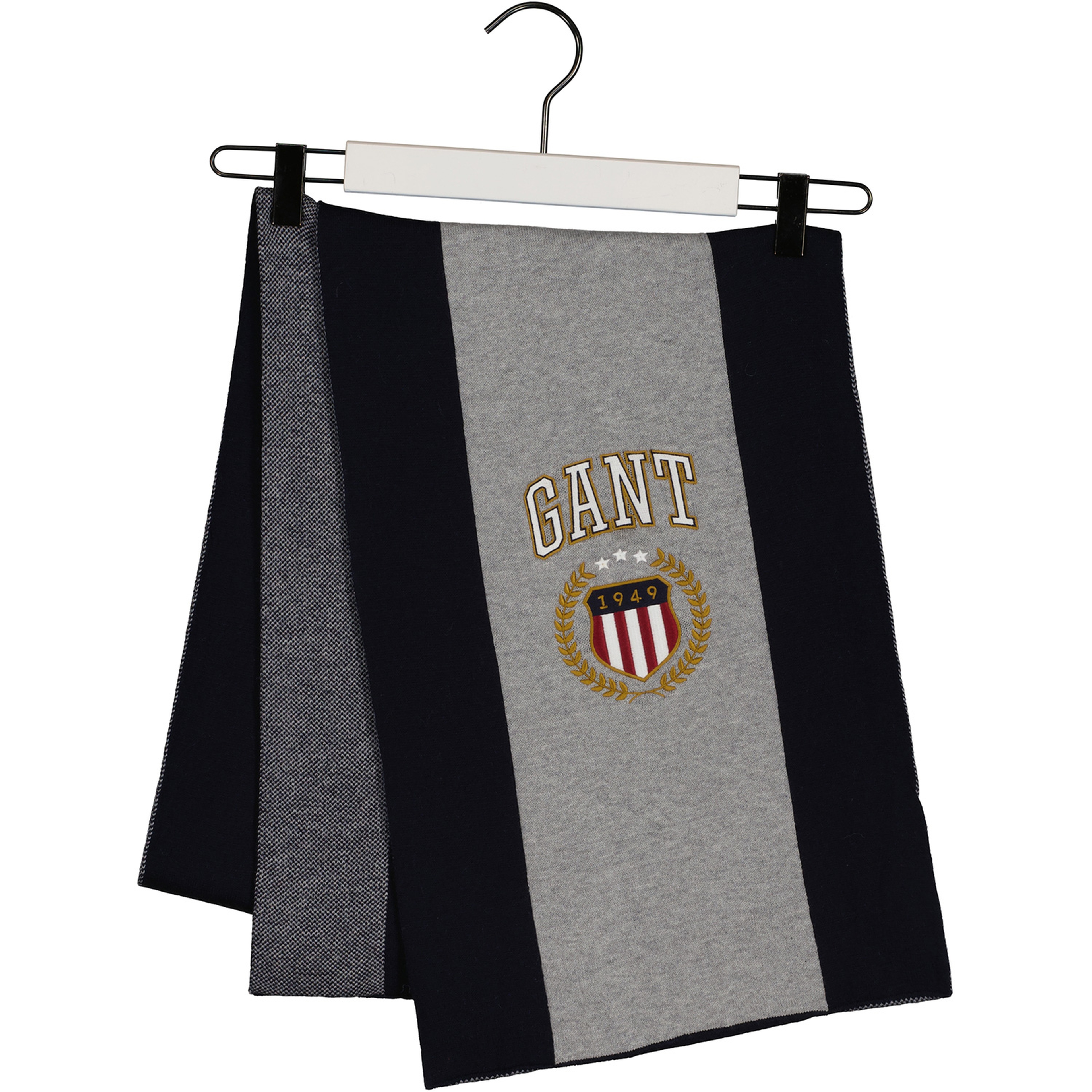 Gant Unisex Gri Baskılı Atkı