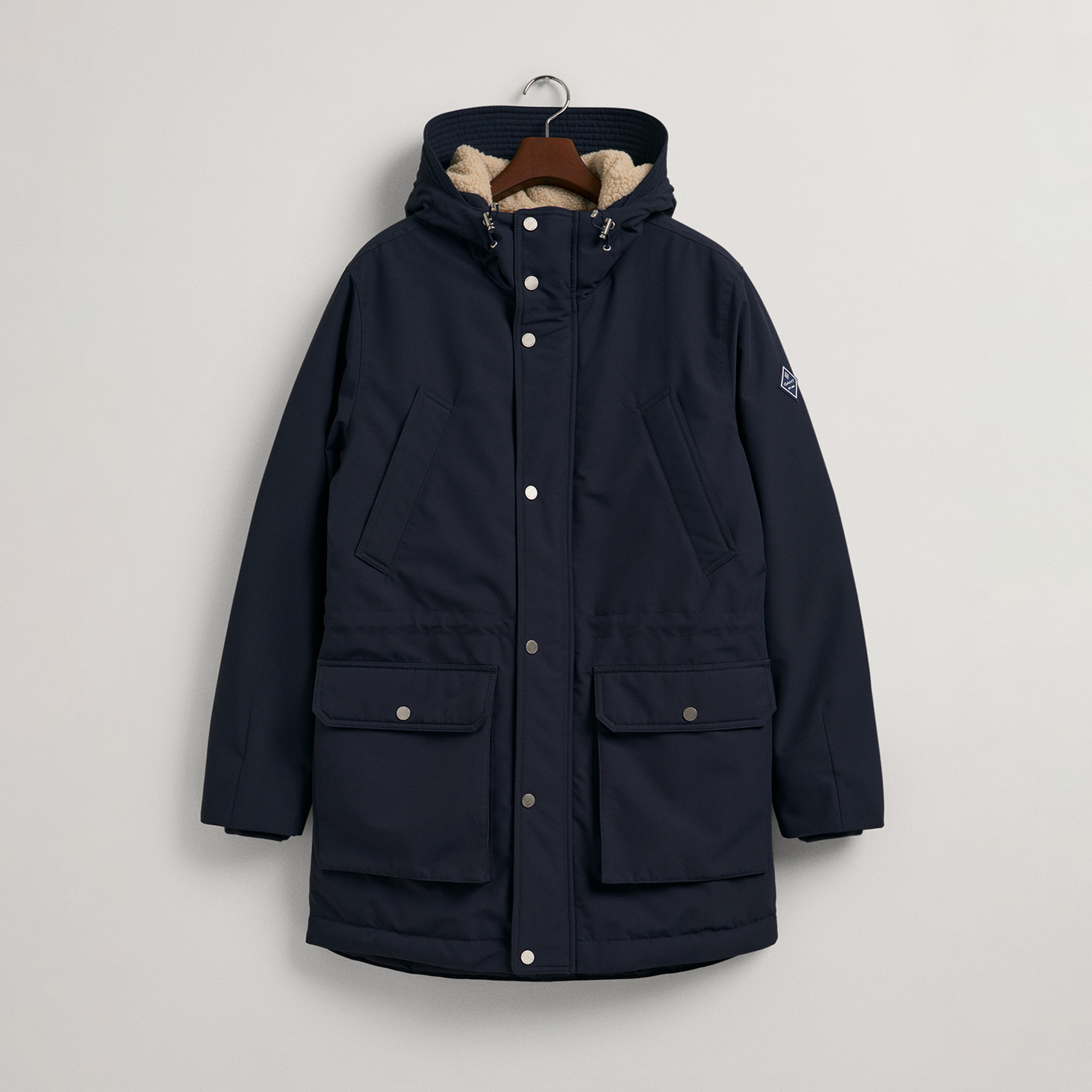 Gant Erkek Lacivert Regular Fit Kapüşonlu Mont
