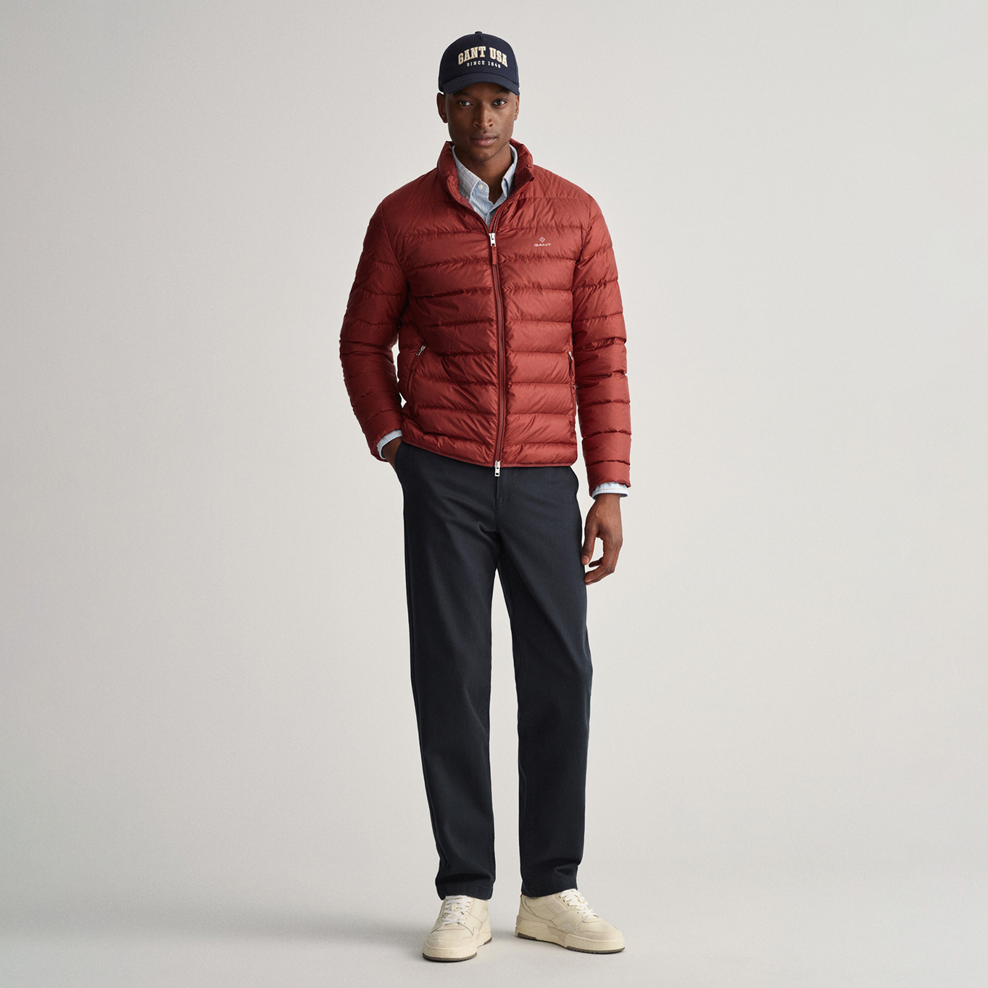 Gant Erkek Kırmızı Regular Fit Fermuarlı Mont
