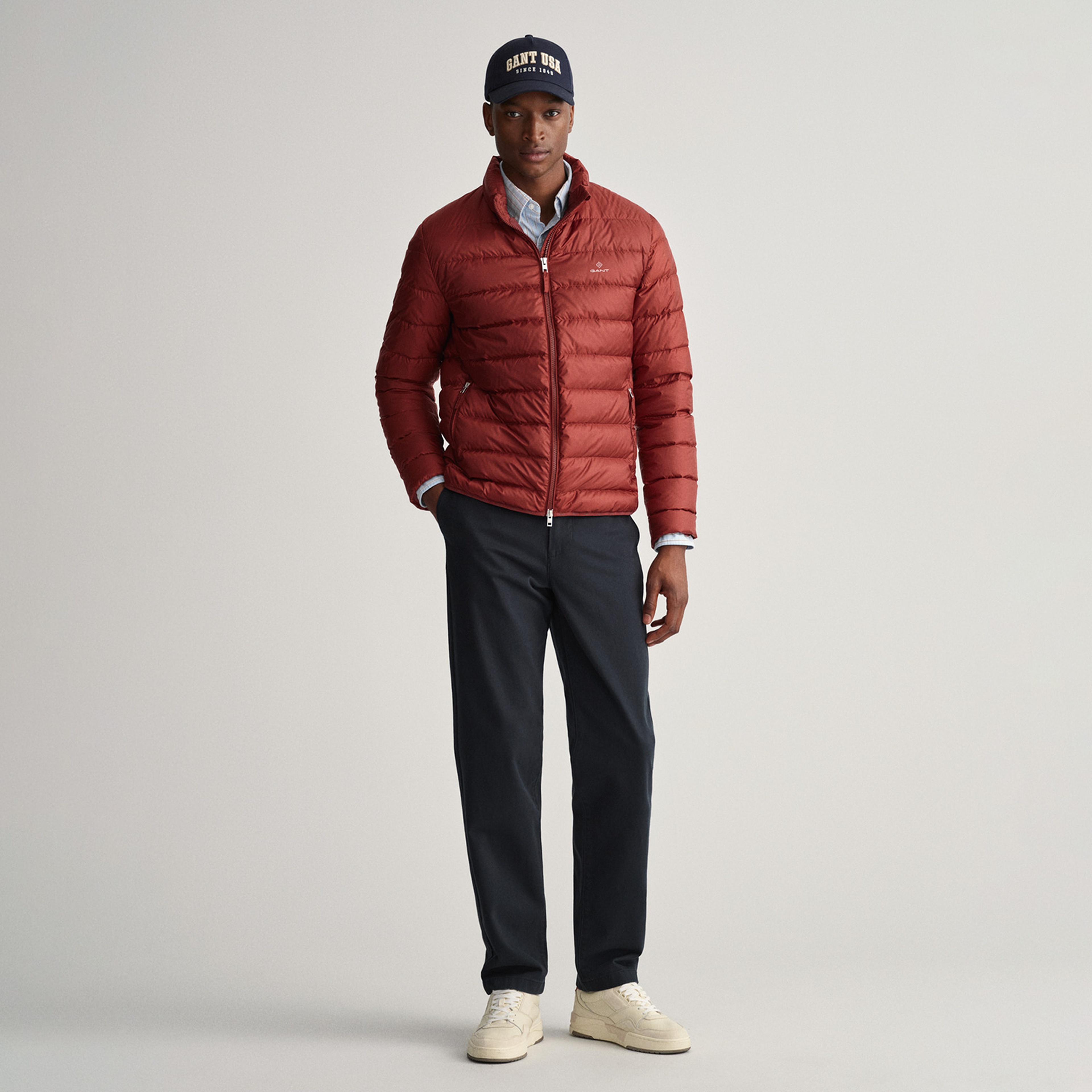 Gant Erkek Kırmızı Regular Fit Fermuarlı Mont