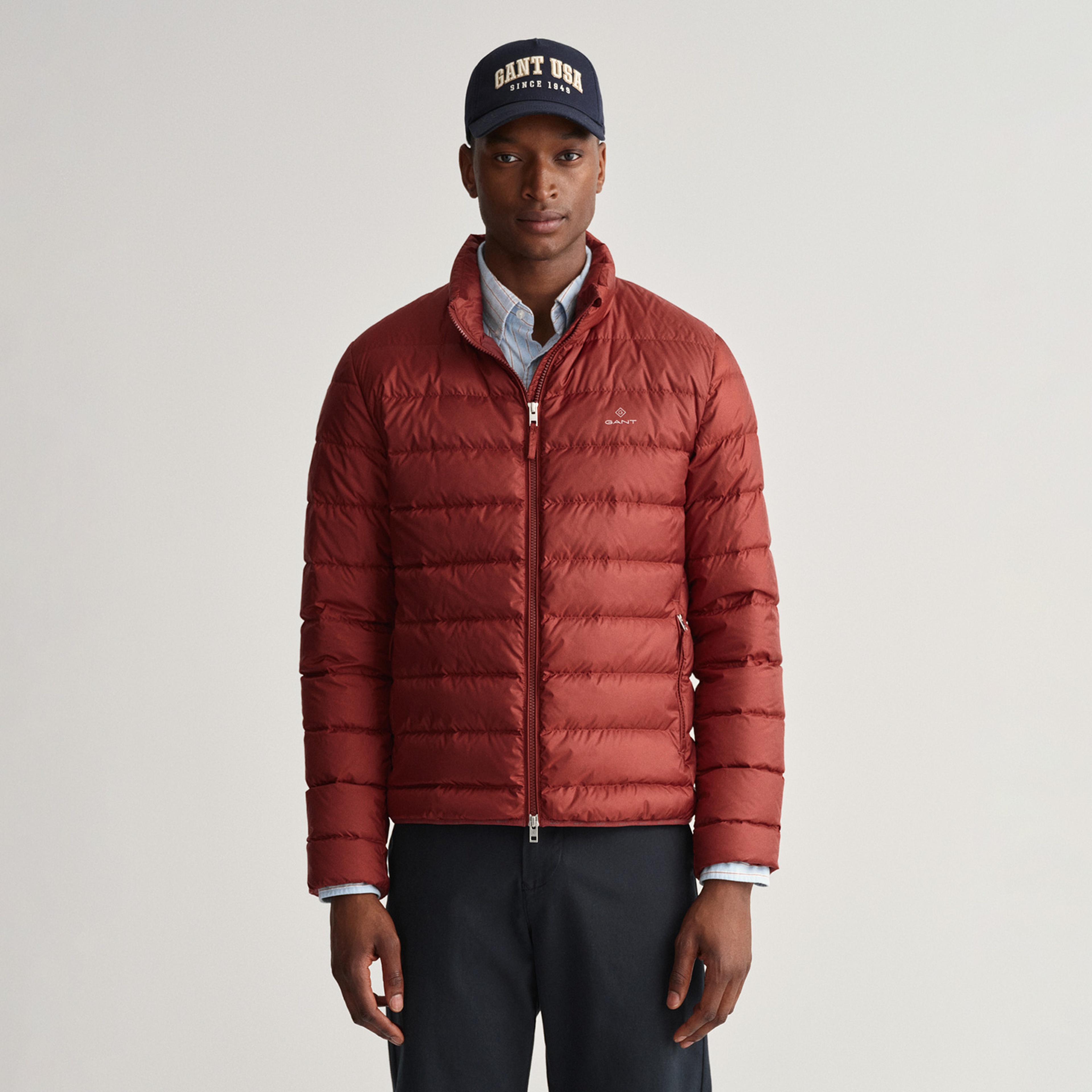 Gant Erkek Kırmızı Regular Fit Fermuarlı Mont