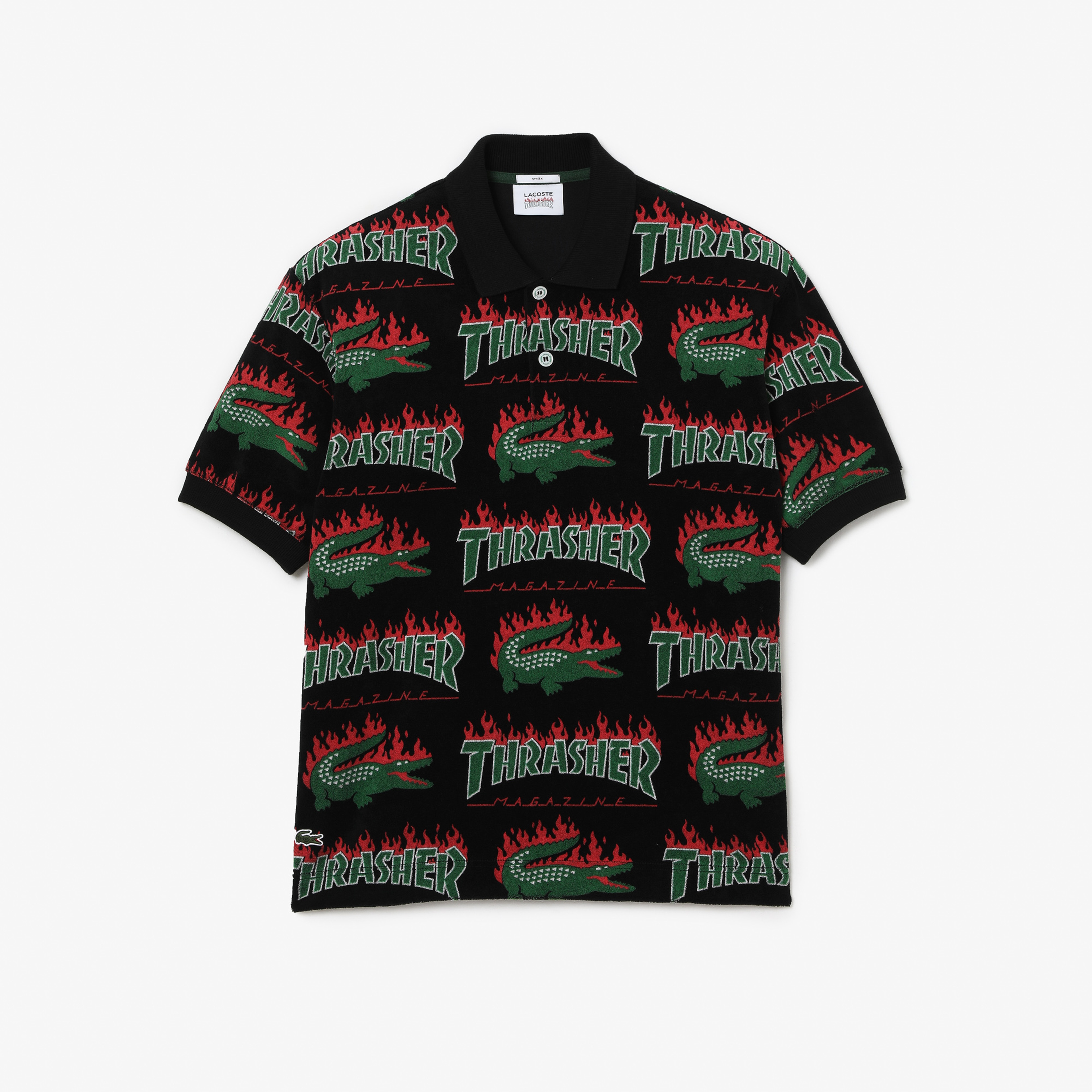Lacoste X Trasher Unisex Siyah Polo