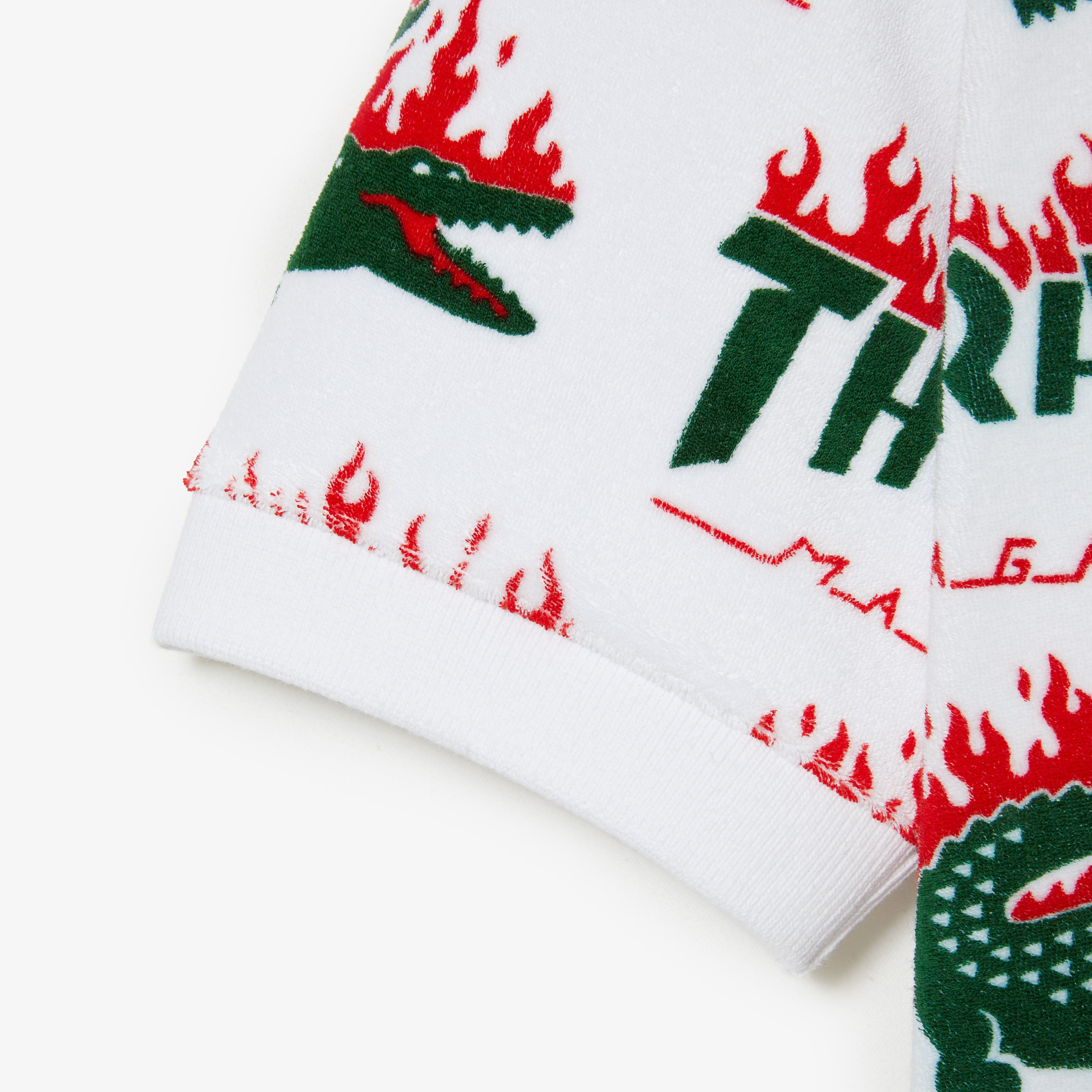 Lacoste X Trasher Unisex Beyaz Polo