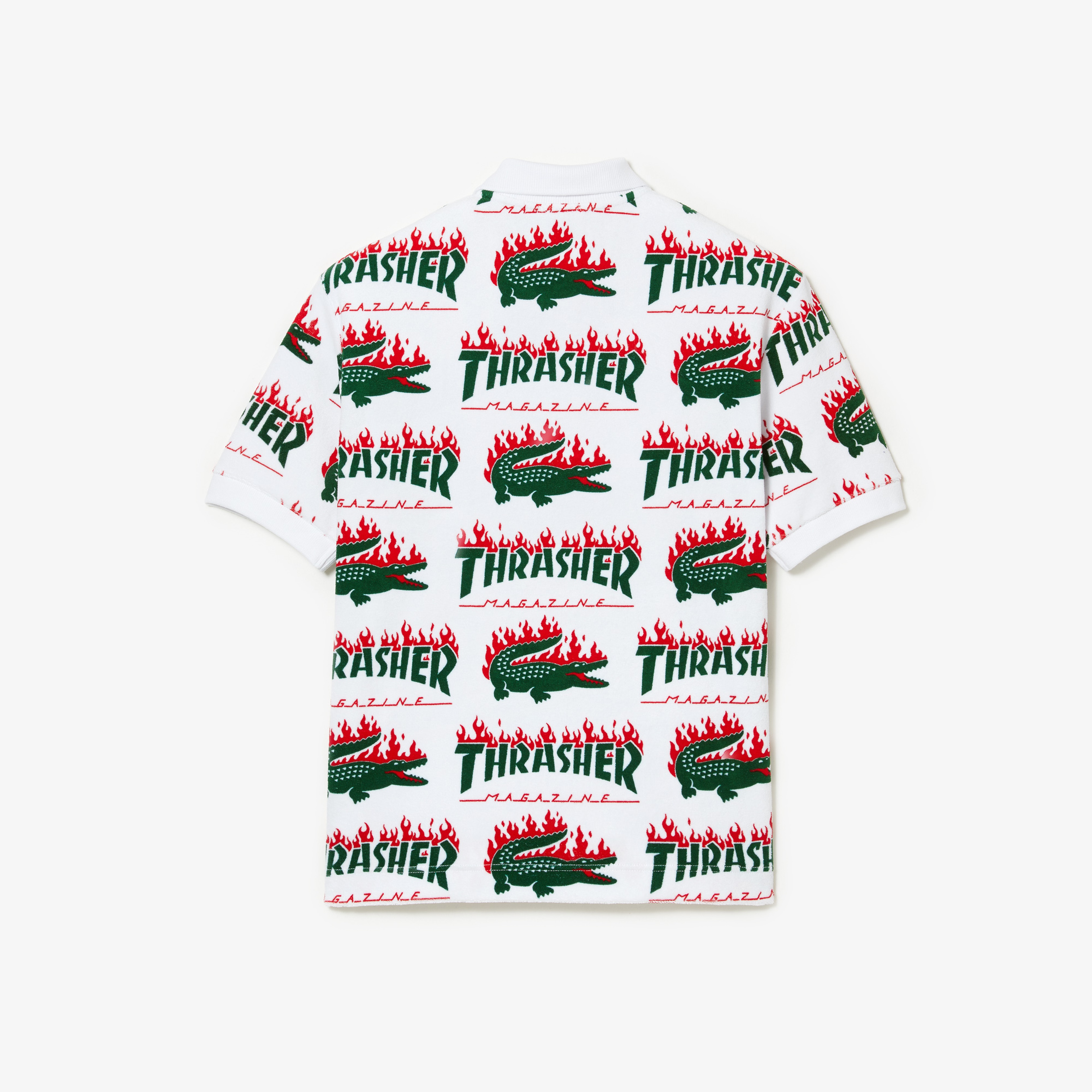 Lacoste X Trasher Unisex Beyaz Polo