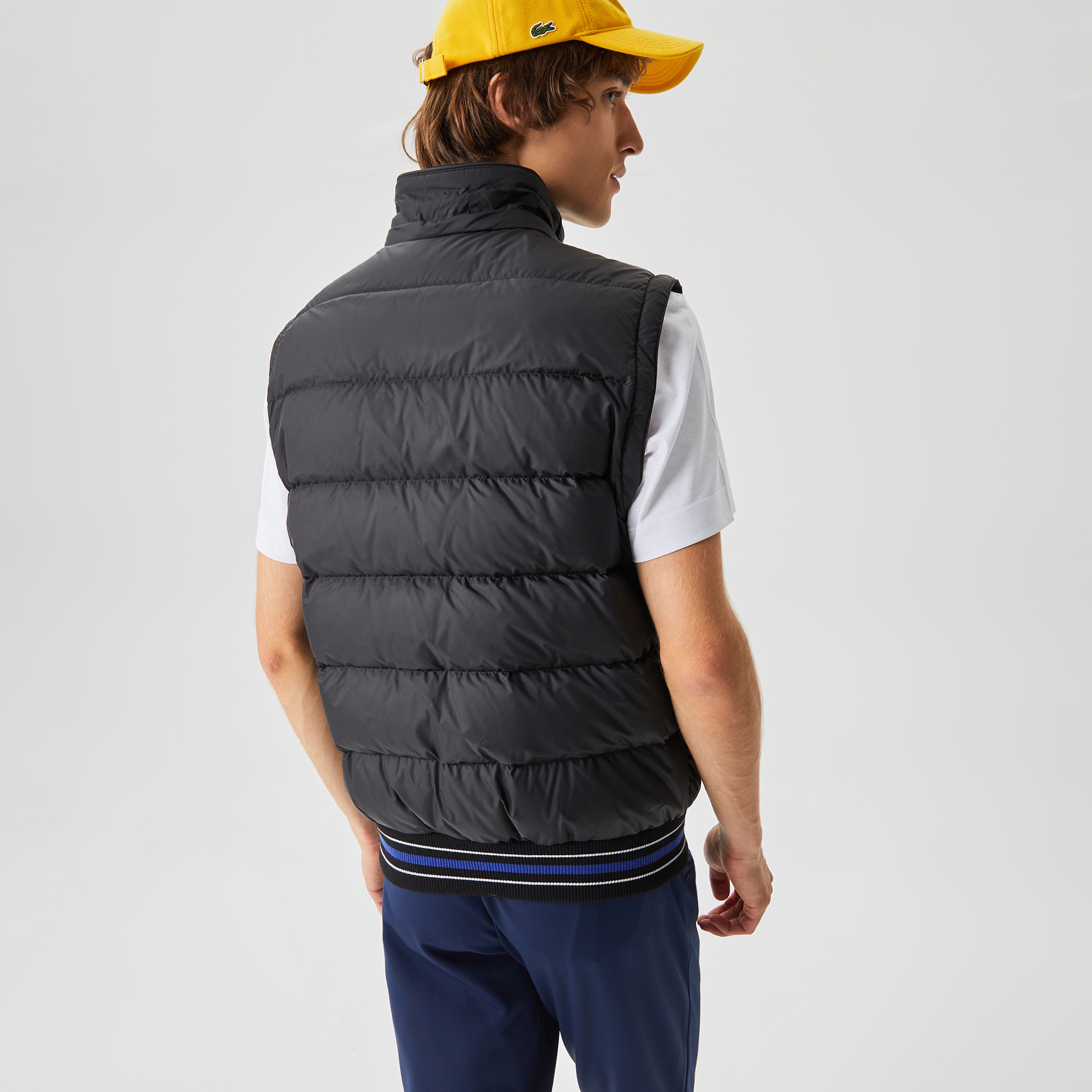 Lacoste Erkek Kapüşonlu Kapitone Siyah Bomber Ceket