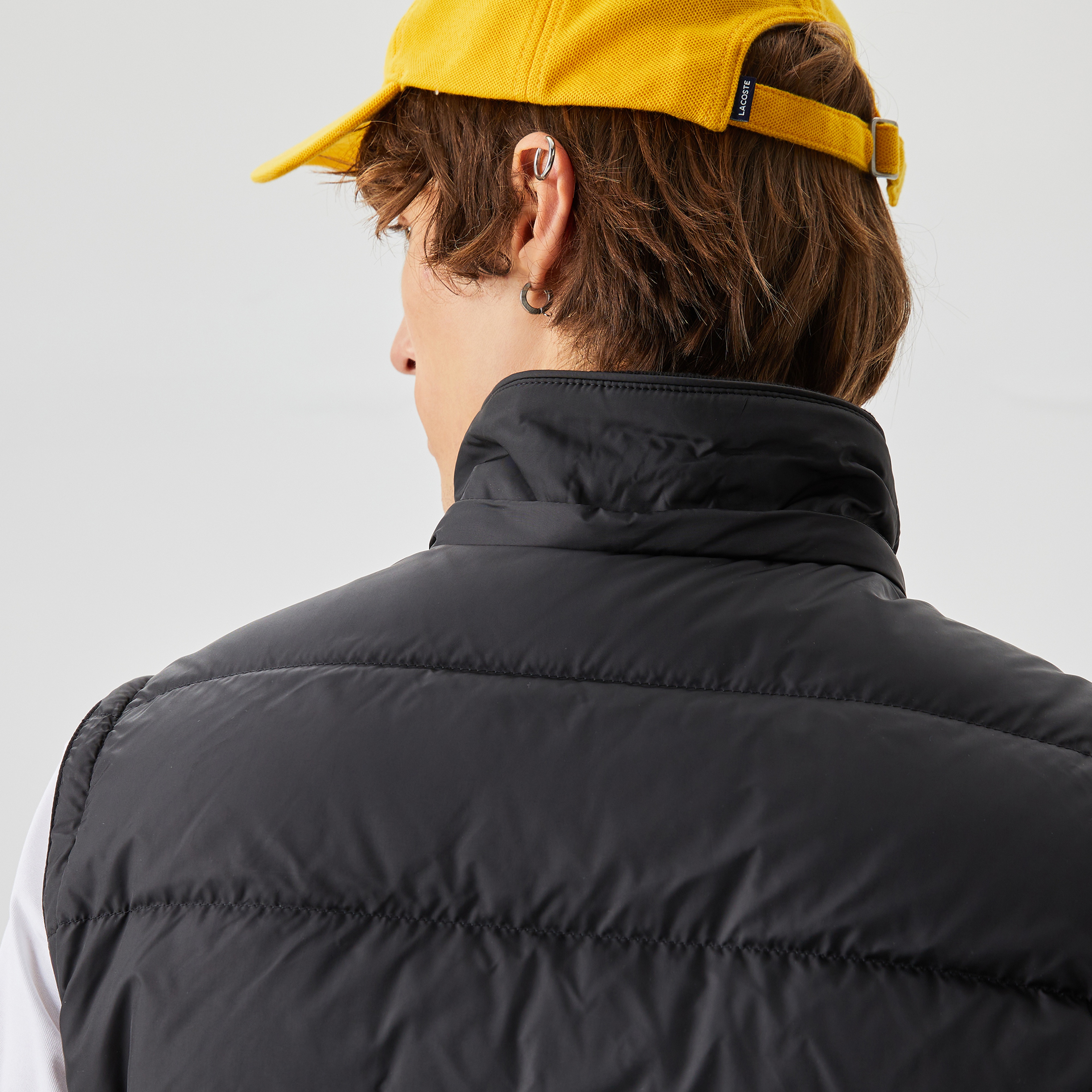 Lacoste Erkek Kapüşonlu Kapitone Siyah Bomber Ceket