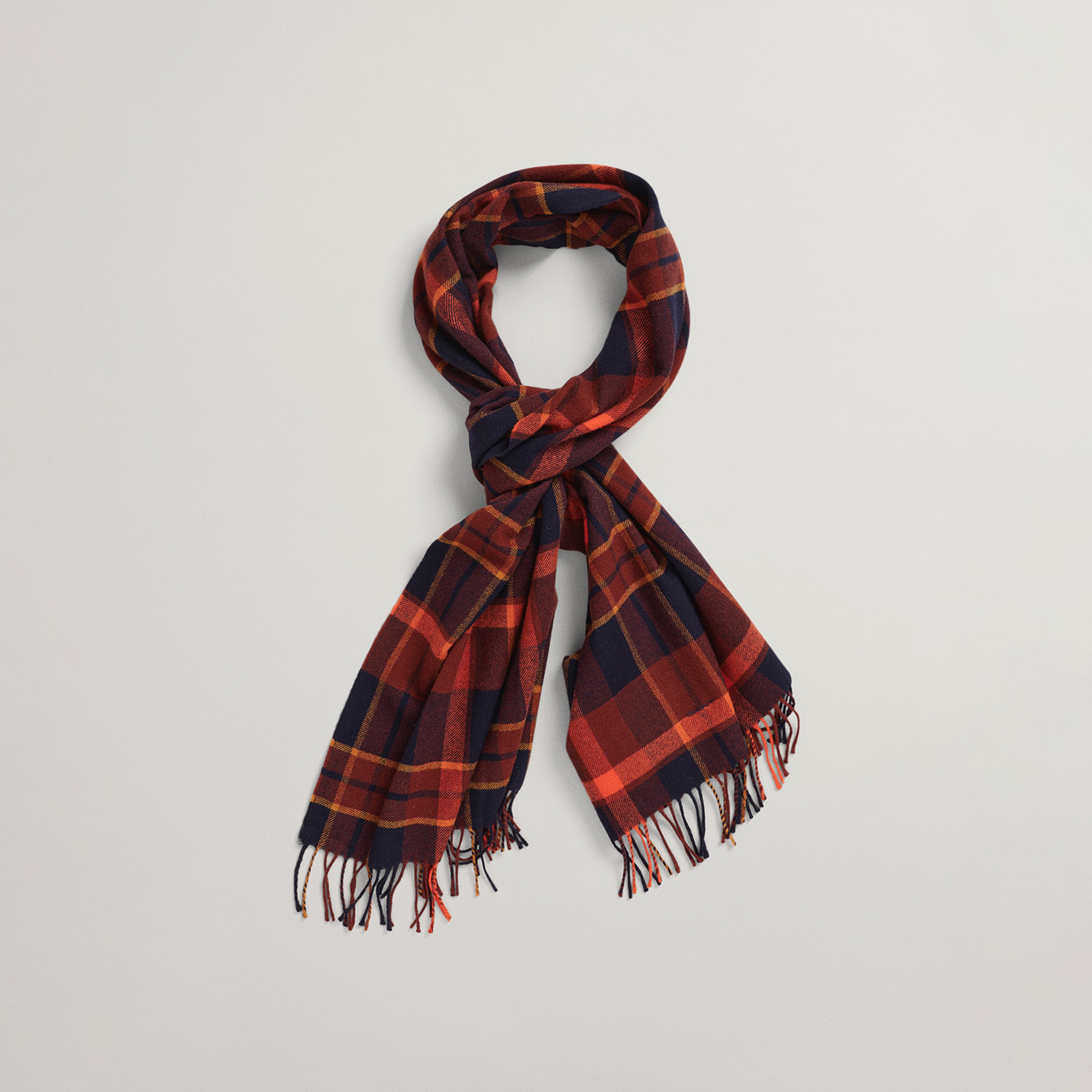 Gant Unisex Kırmızı Kareli Atkı