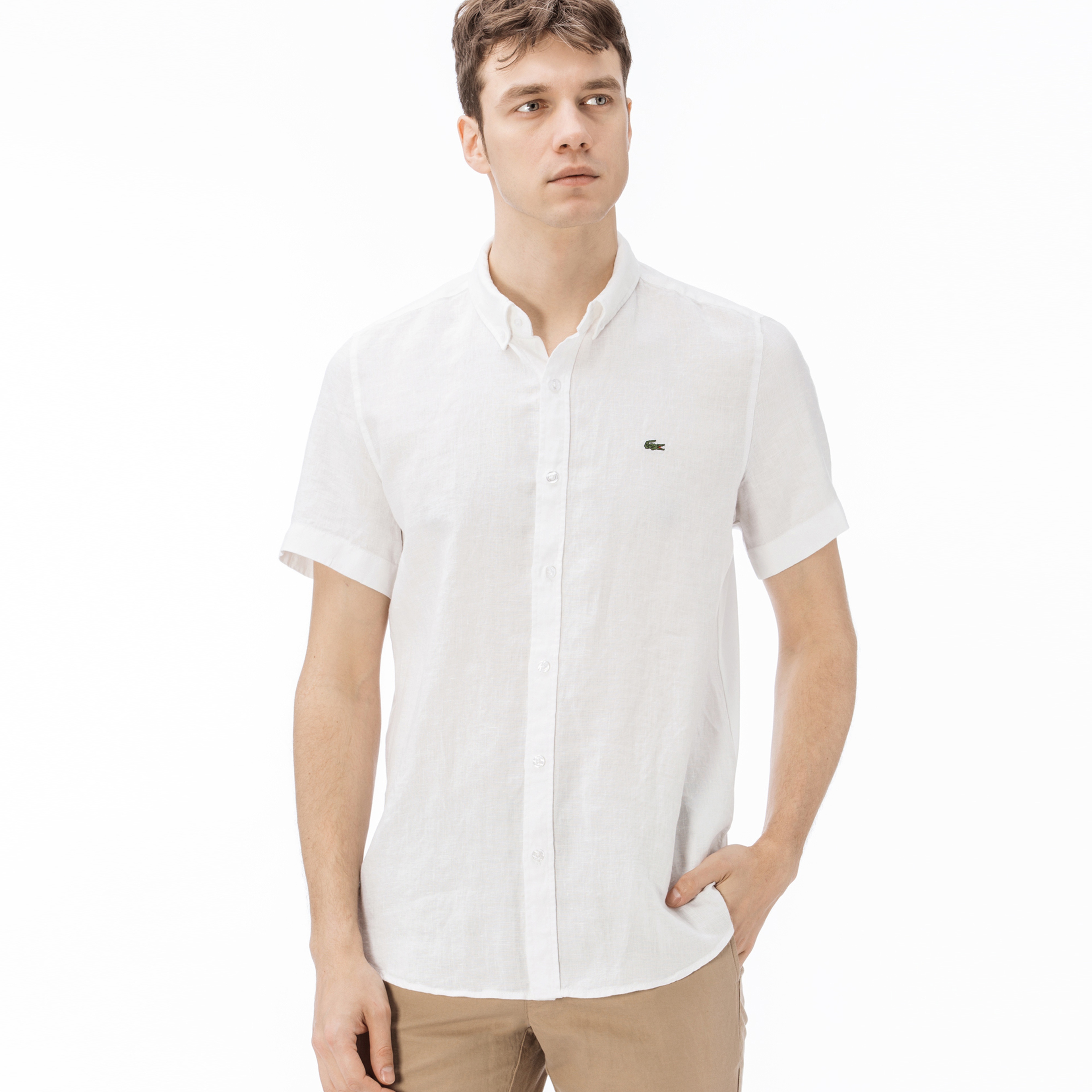 Lacoste Erkek Beyaz Gömlek