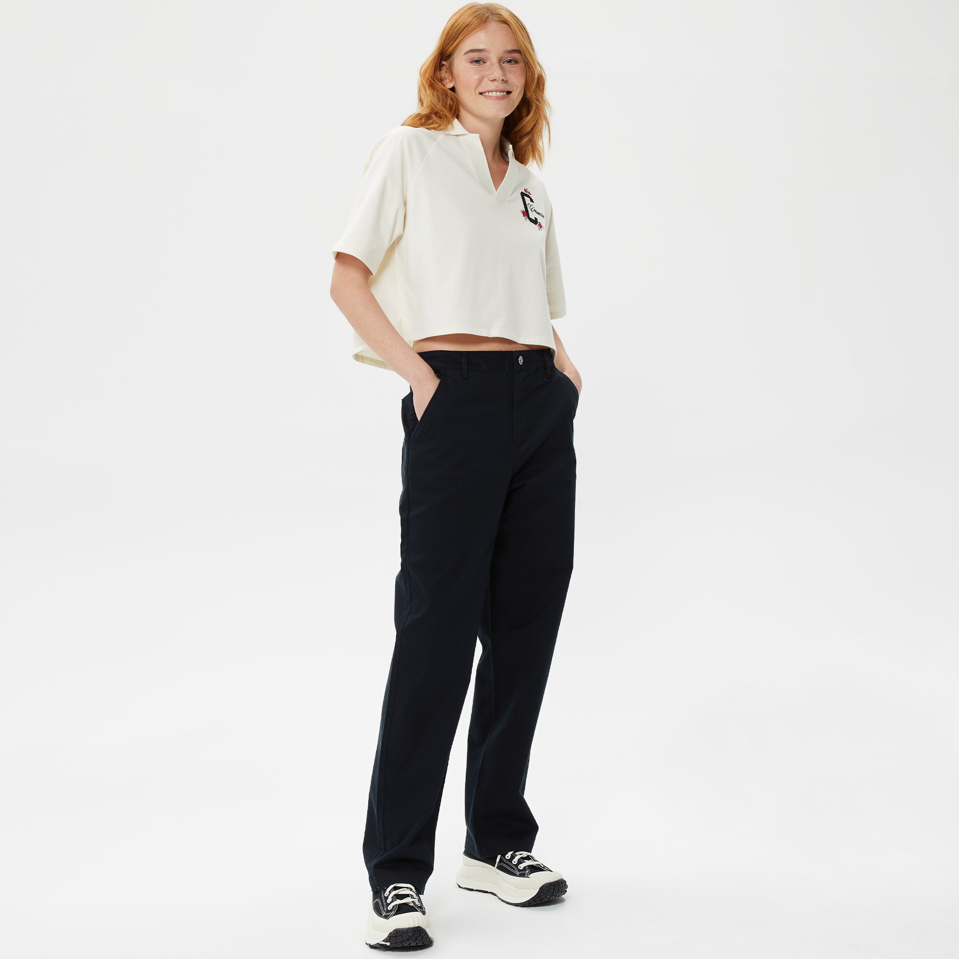 Converse Straight  Kadın Siyah Pantolon