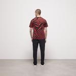 ERKEK ZEBRA DESENLİ KIRMIZI T-SHIRT