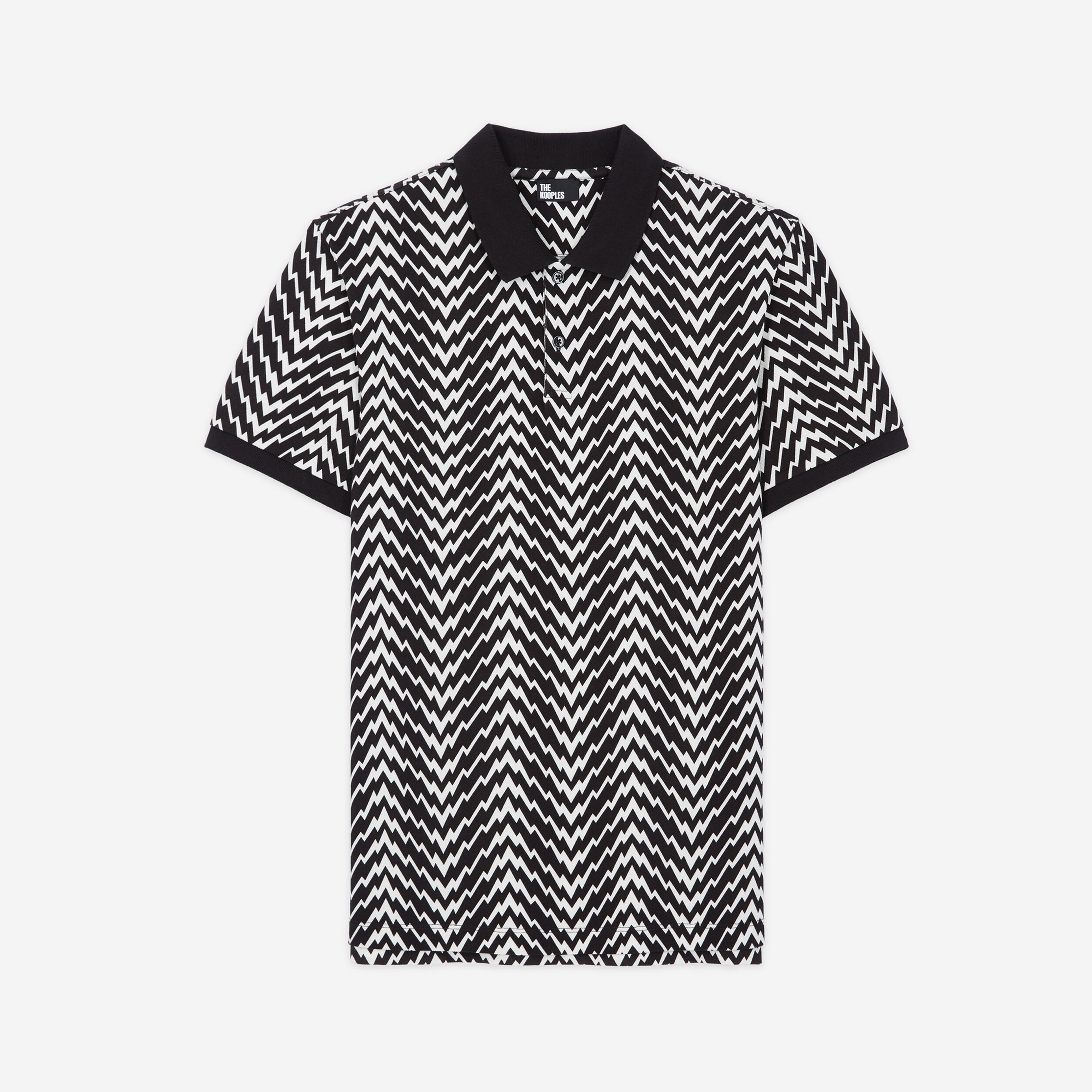 ERKEK DESENLİ SİYAH POLO