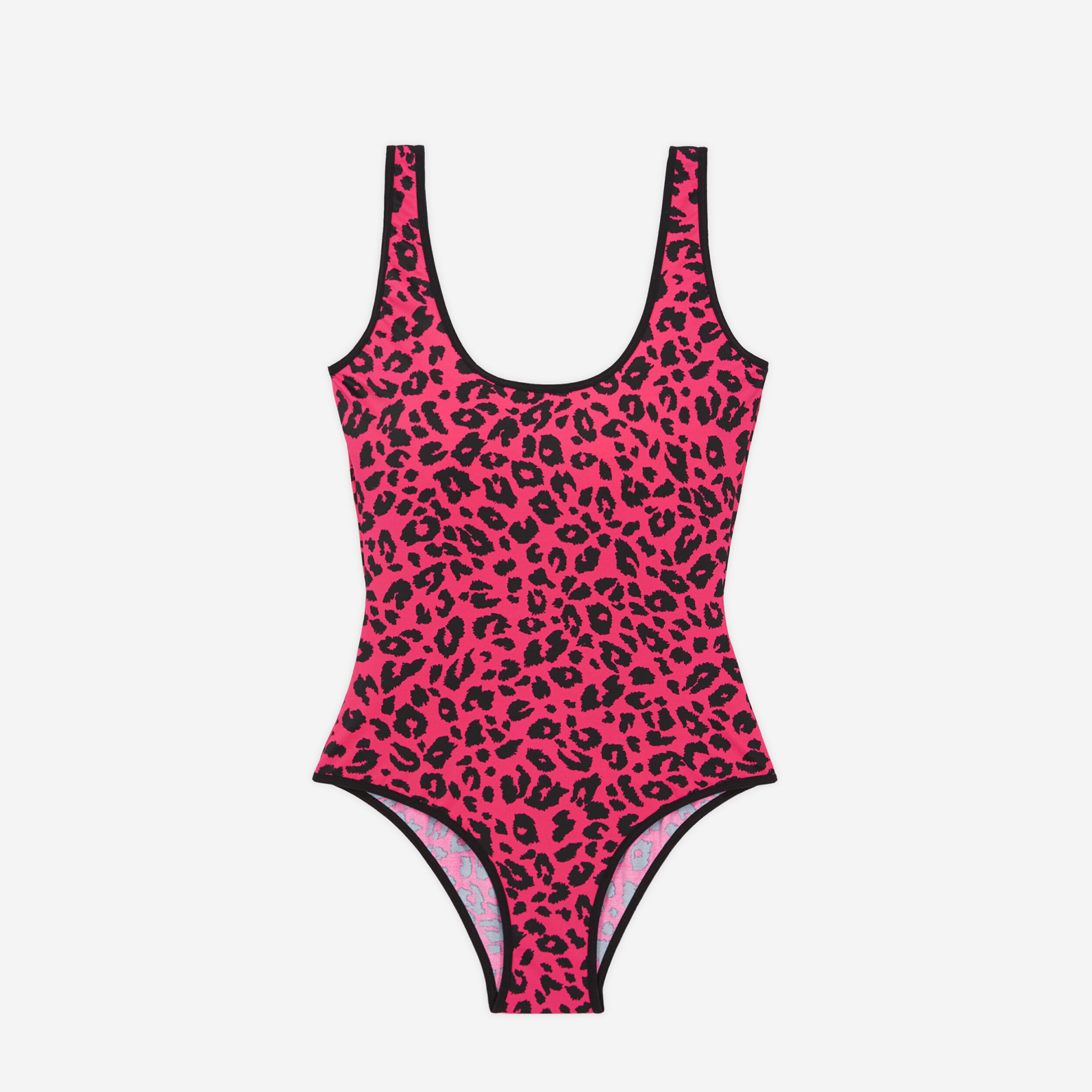 KADIN LEOPAR DESENLİ PEMBE MAYO