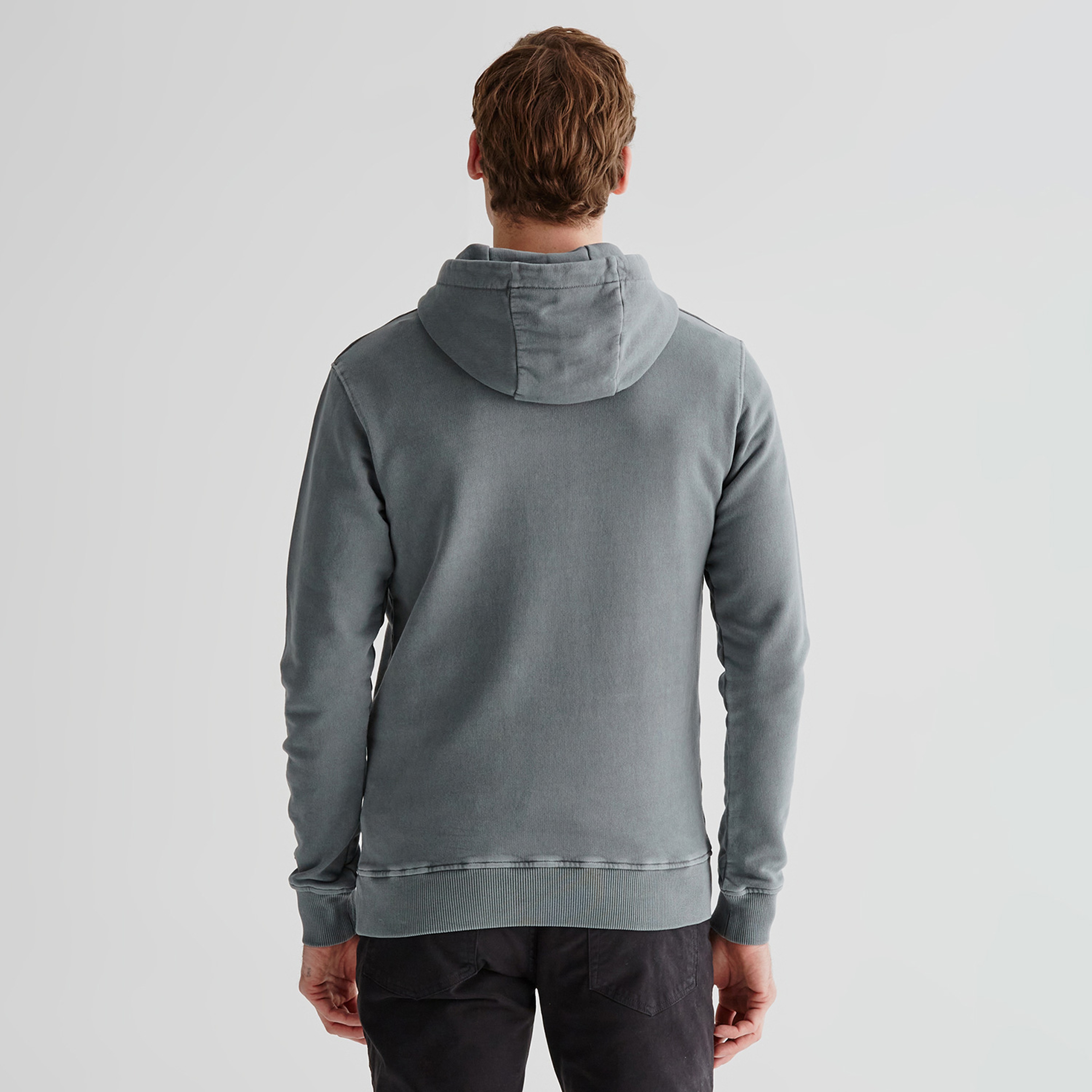 GANT Erkek Gri Regular Fit Kapüşonlu Logolu Sweatshirt