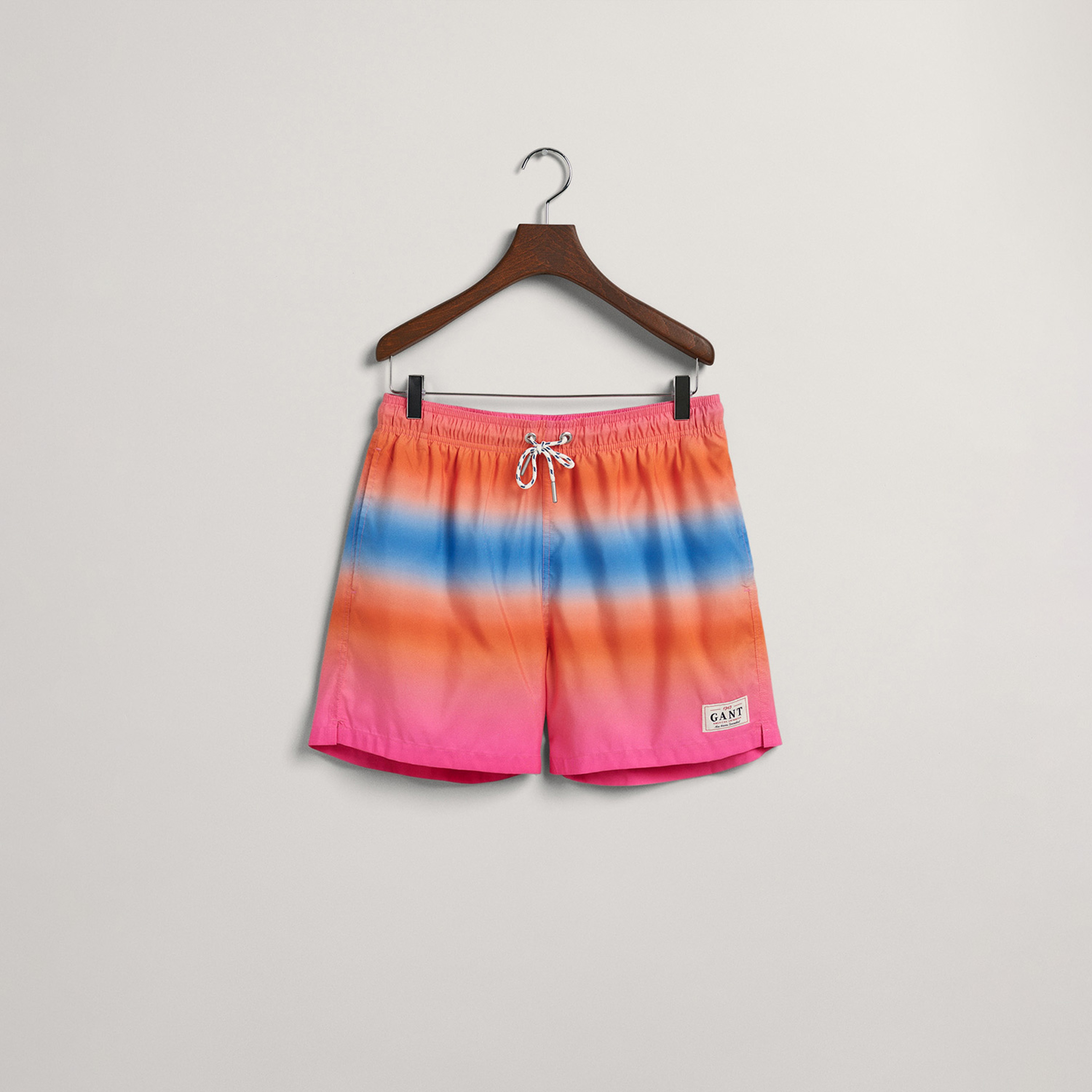 GANT Erkek Pembe Classic Fit Desenli Mayo Şort