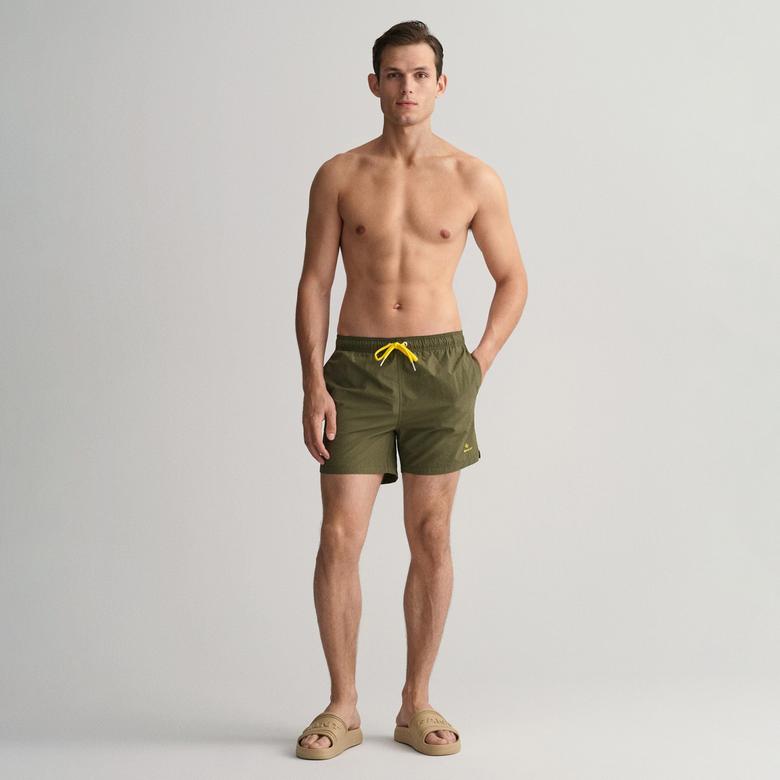 GANT Erkek Yeşil Classic Fit Mayo Şort