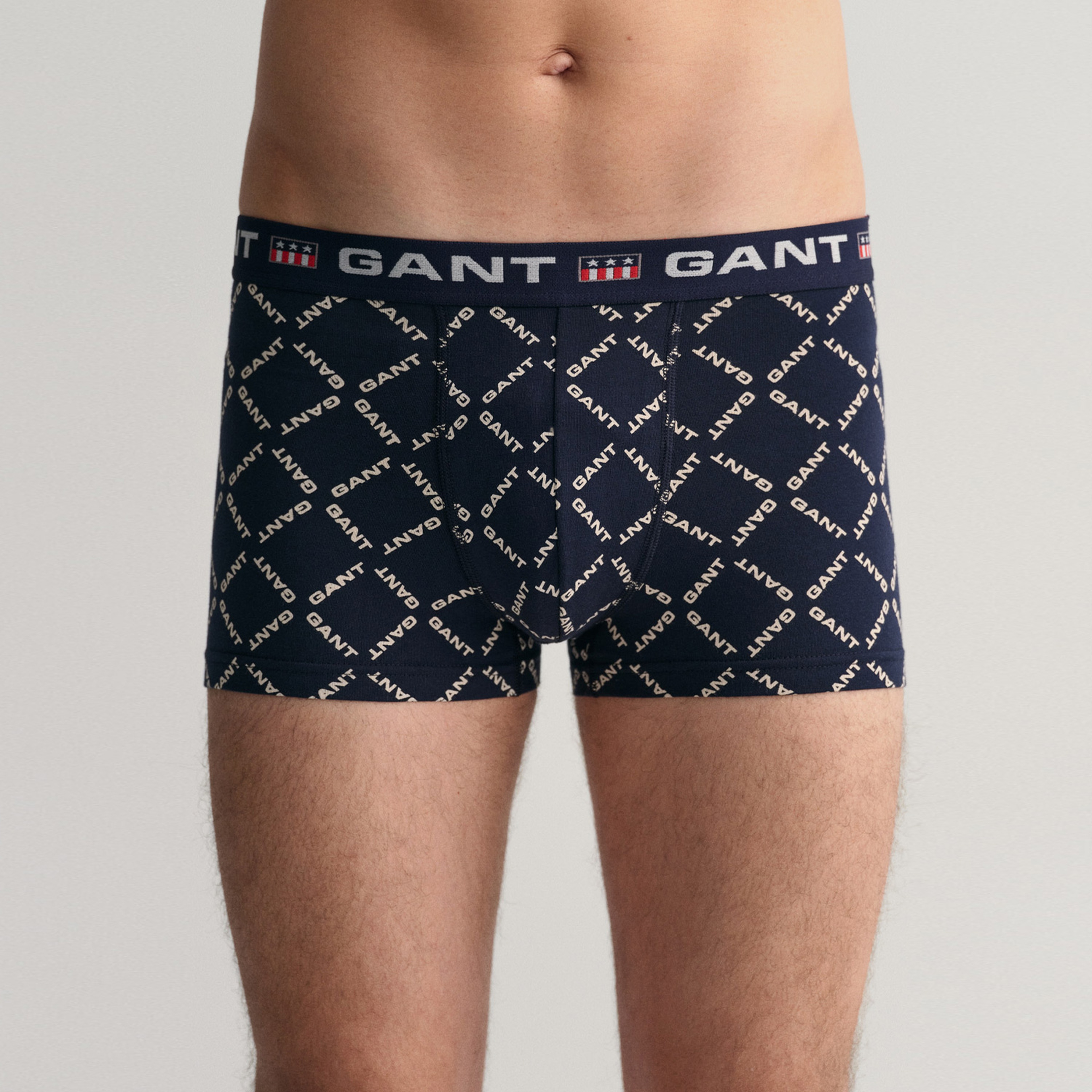 GANT Erkek Lacivert Trunk Logolu 3'lü Boxer
