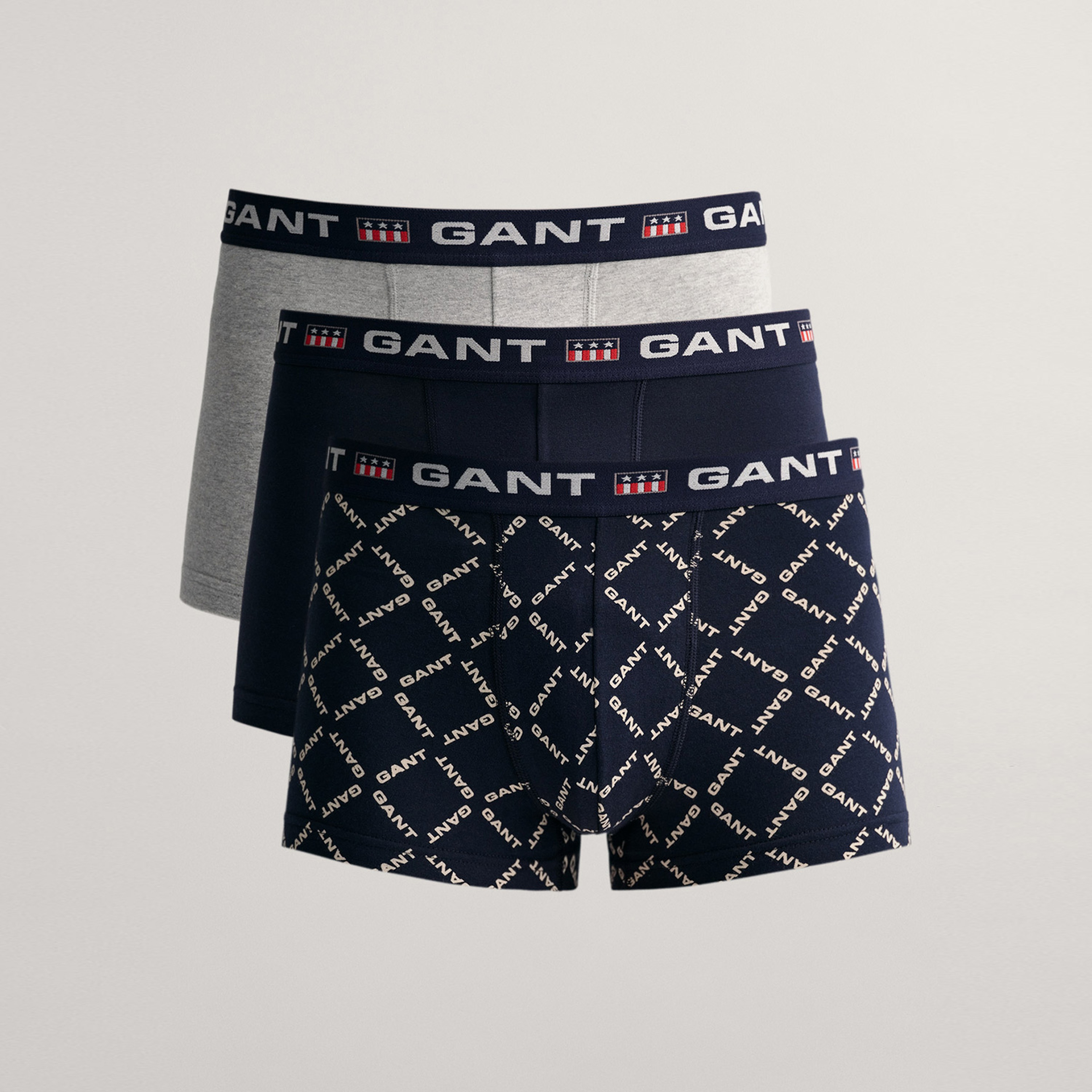 GANT Erkek Lacivert Trunk Logolu 3'lü Boxer