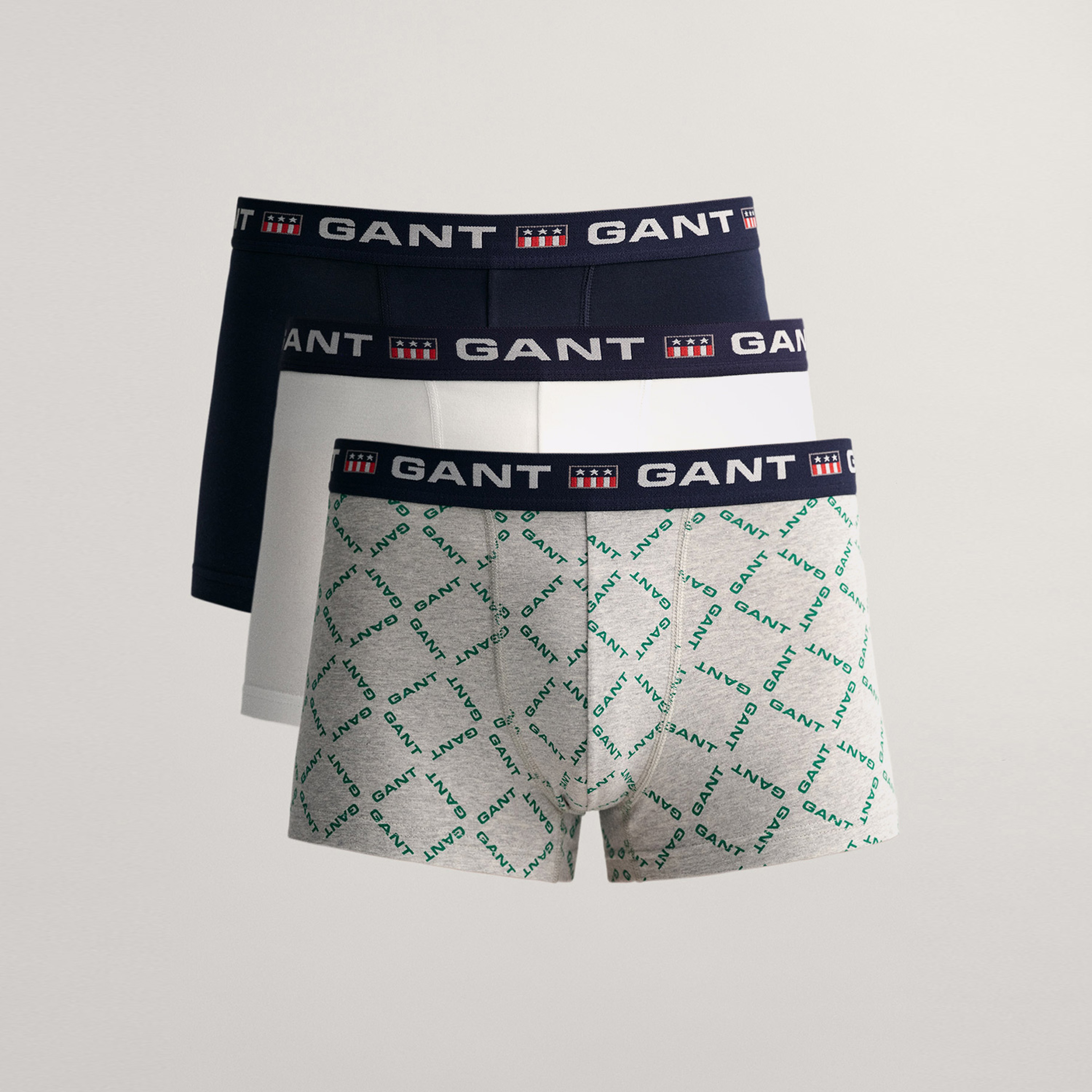 GANT Classic Erkek Siyah/Beyaz/Gri 3'lü Boxer