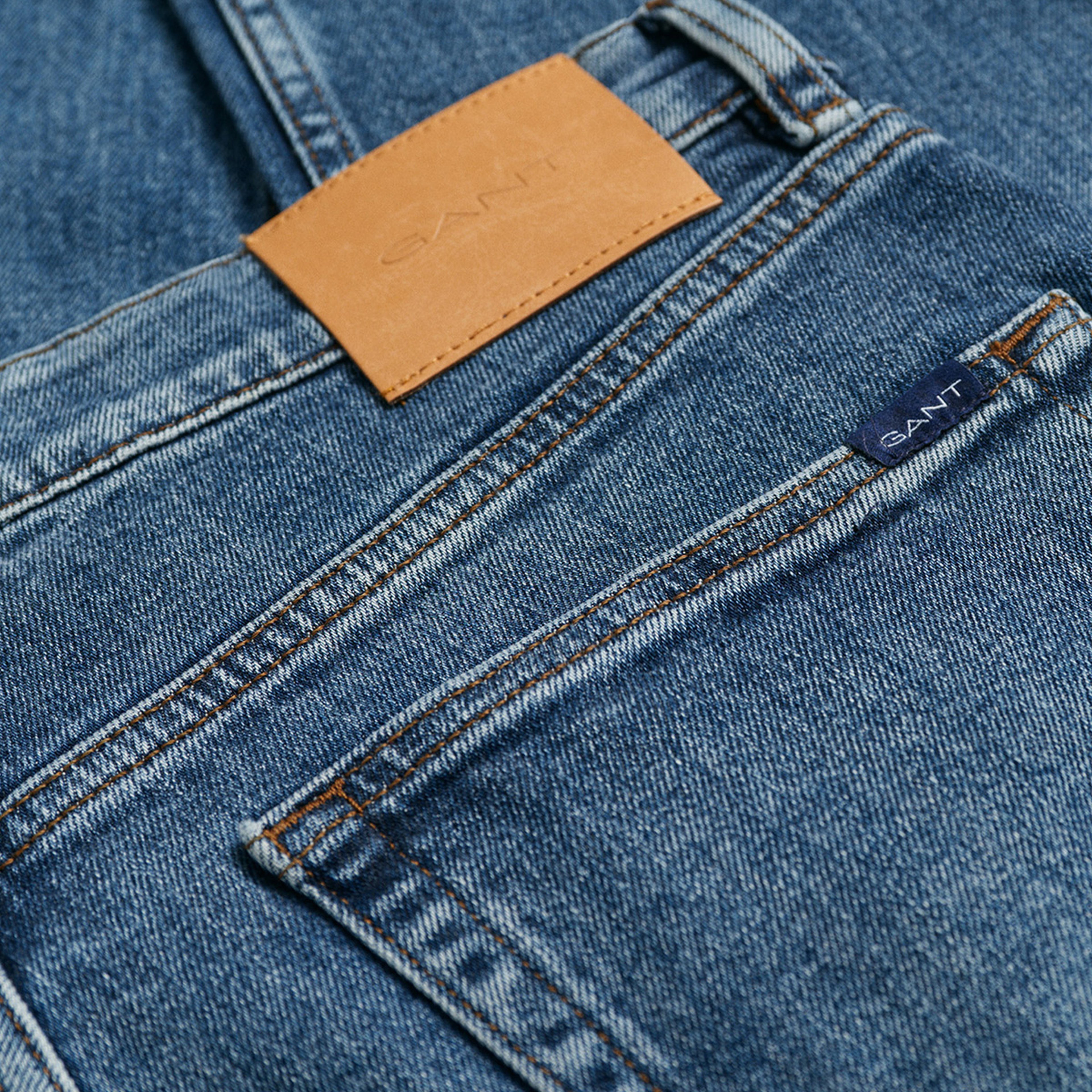 GANT Erkek Mavi Slim Fit Hayes Jean Pantolon