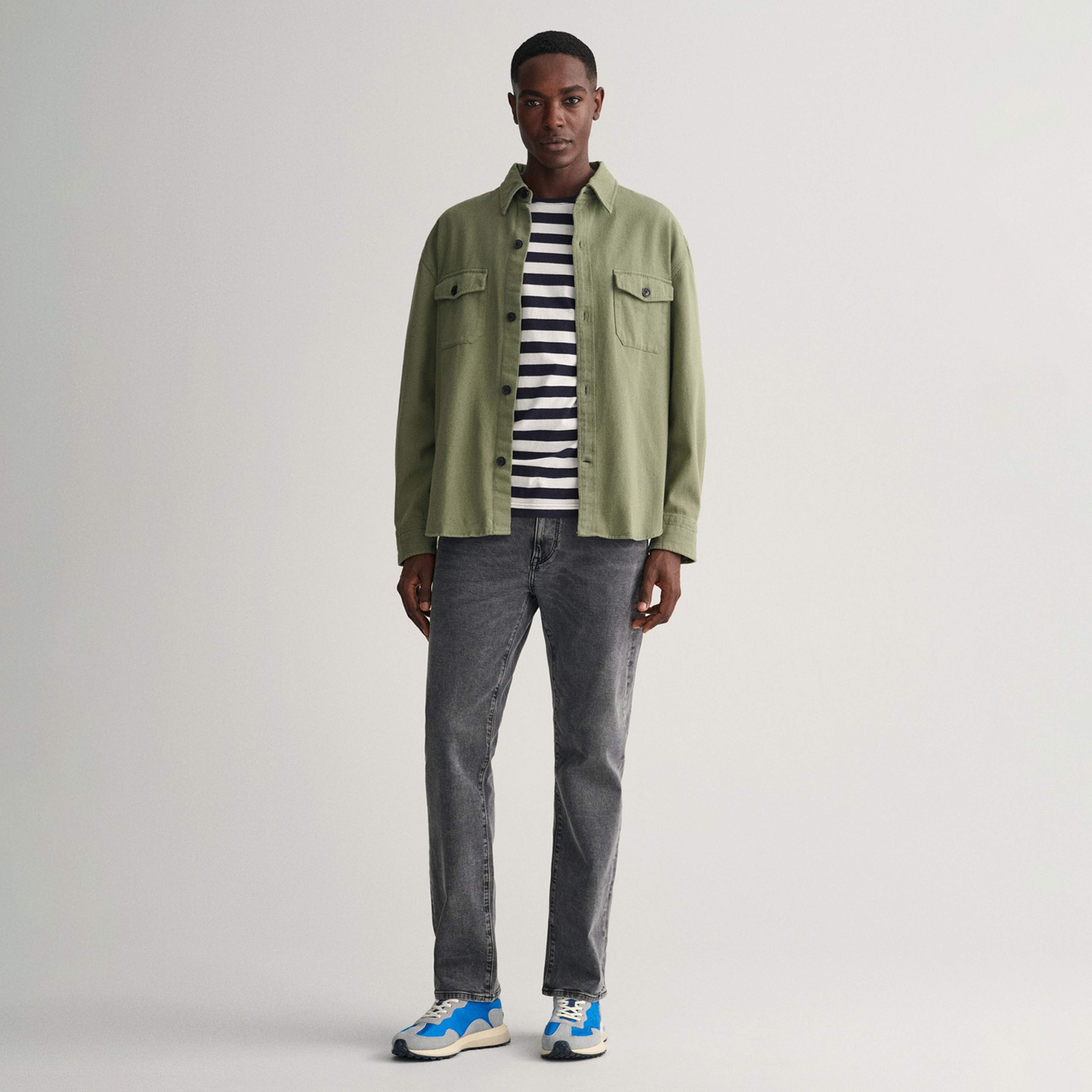 GANT Erkek Gri Regular Fit Arley Jean Pantolon