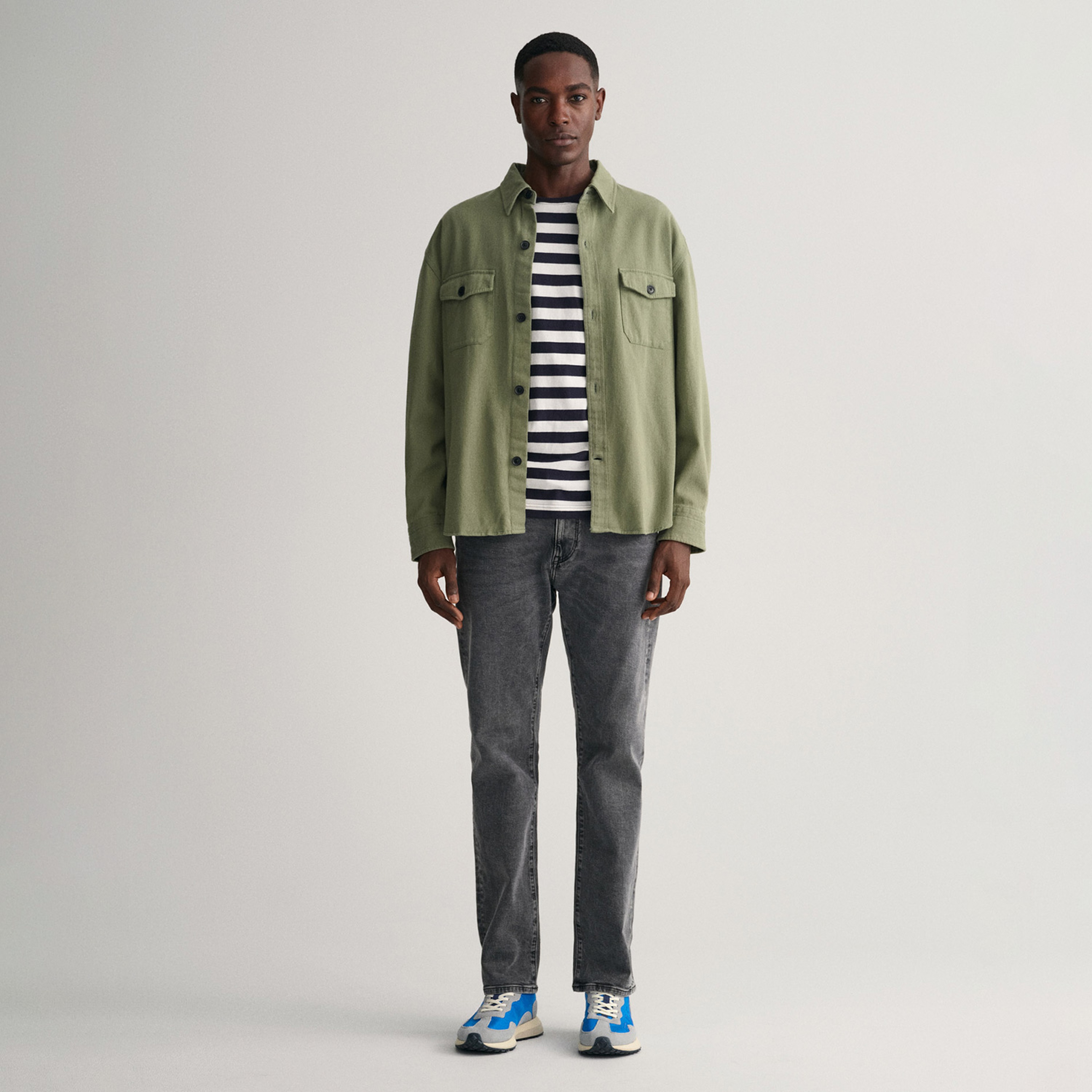 GANT Erkek Gri Regular Fit Arley Jean Pantolon