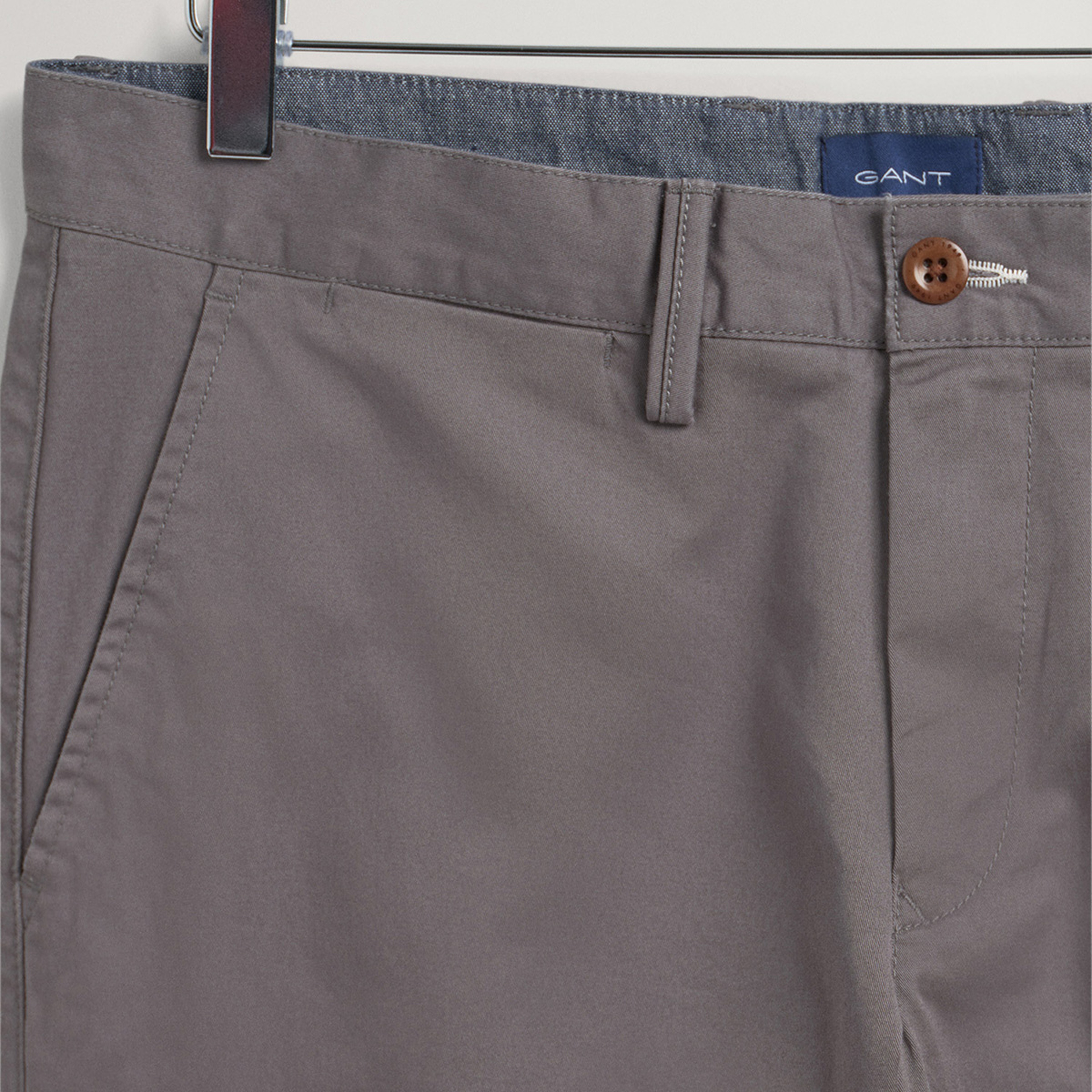 GANT Erkek Gri Slim Fit Hallden Pantolon