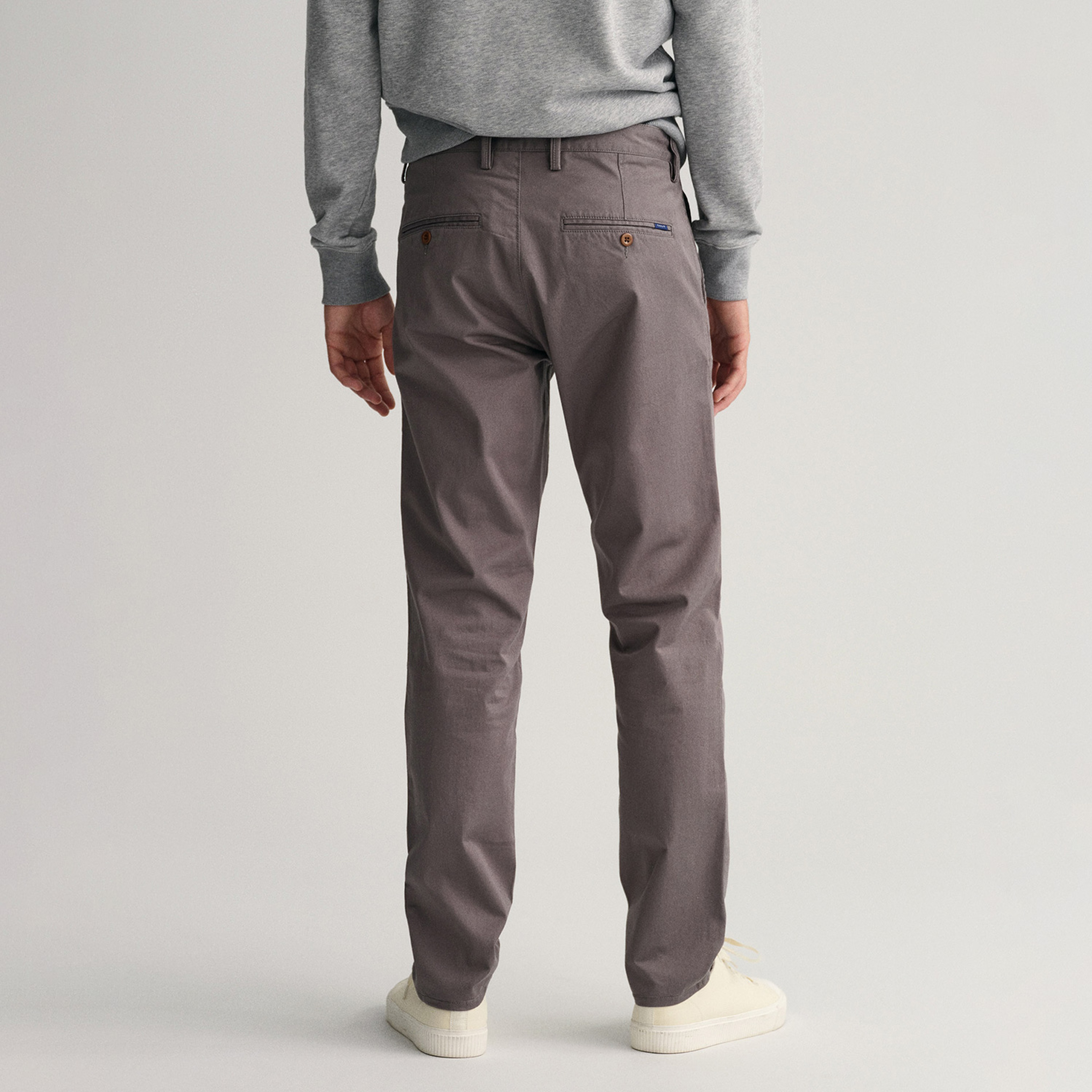 GANT Erkek Gri Slim Fit Hallden Pantolon
