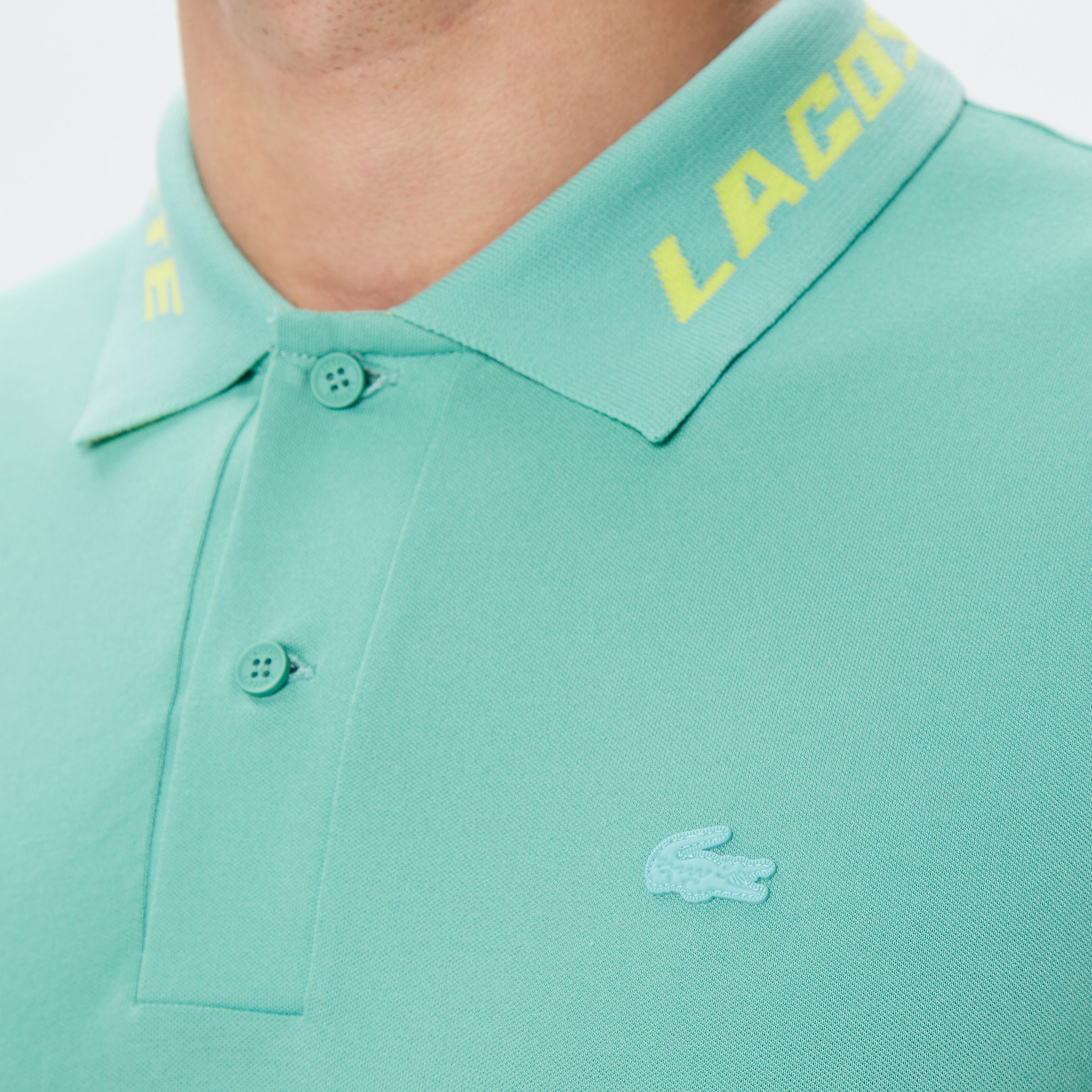 Erkek Slim Fit Açık Yeşil Polo