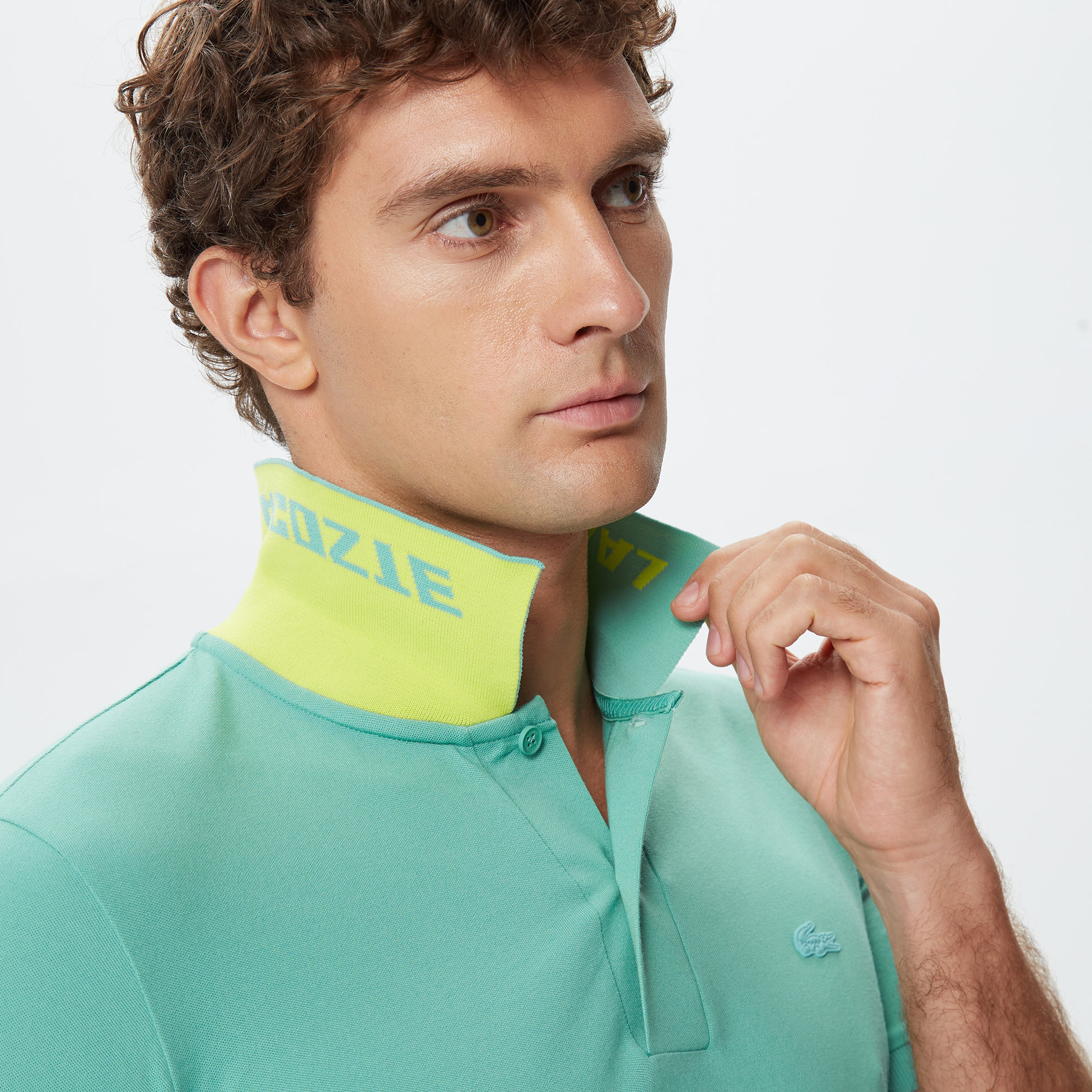 Erkek Slim Fit Açık Yeşil Polo